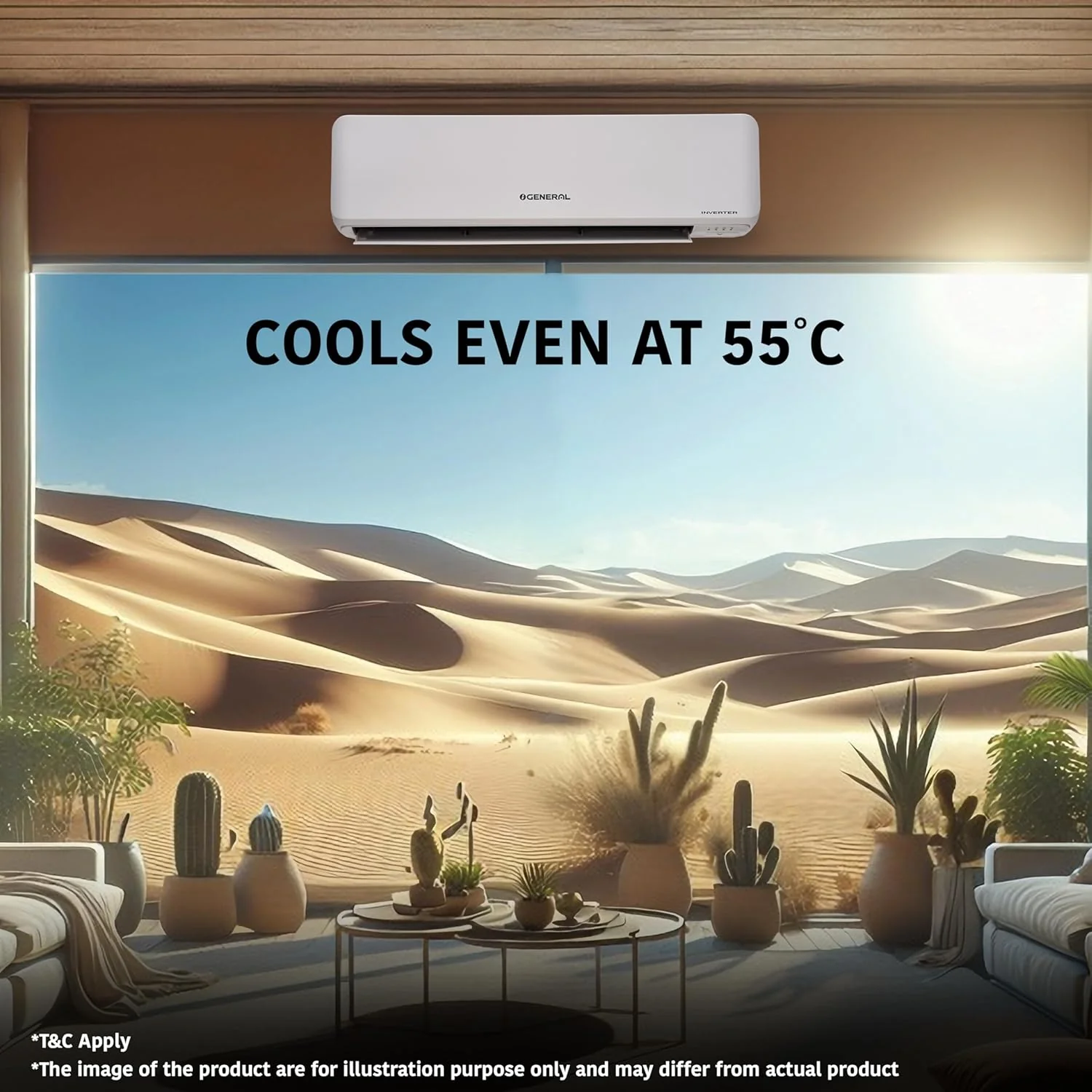 O-General 2 Ton 3 Star Efficient & Tropical Inverter - Hot & Cold Split Ac (Copper, Anti-Viral + Pm 2.5 Filter, Asgg24Kjta-B) - Image 4