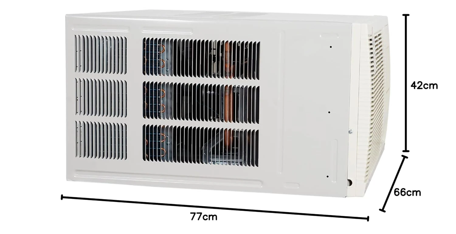 O-General BBAA Series 1.5 Ton 2 Star Window AC With Super Wave Technology 3-Speed Cooling (AXGB18BBAA-B, White) (Without Box, Open Box) - Image 5