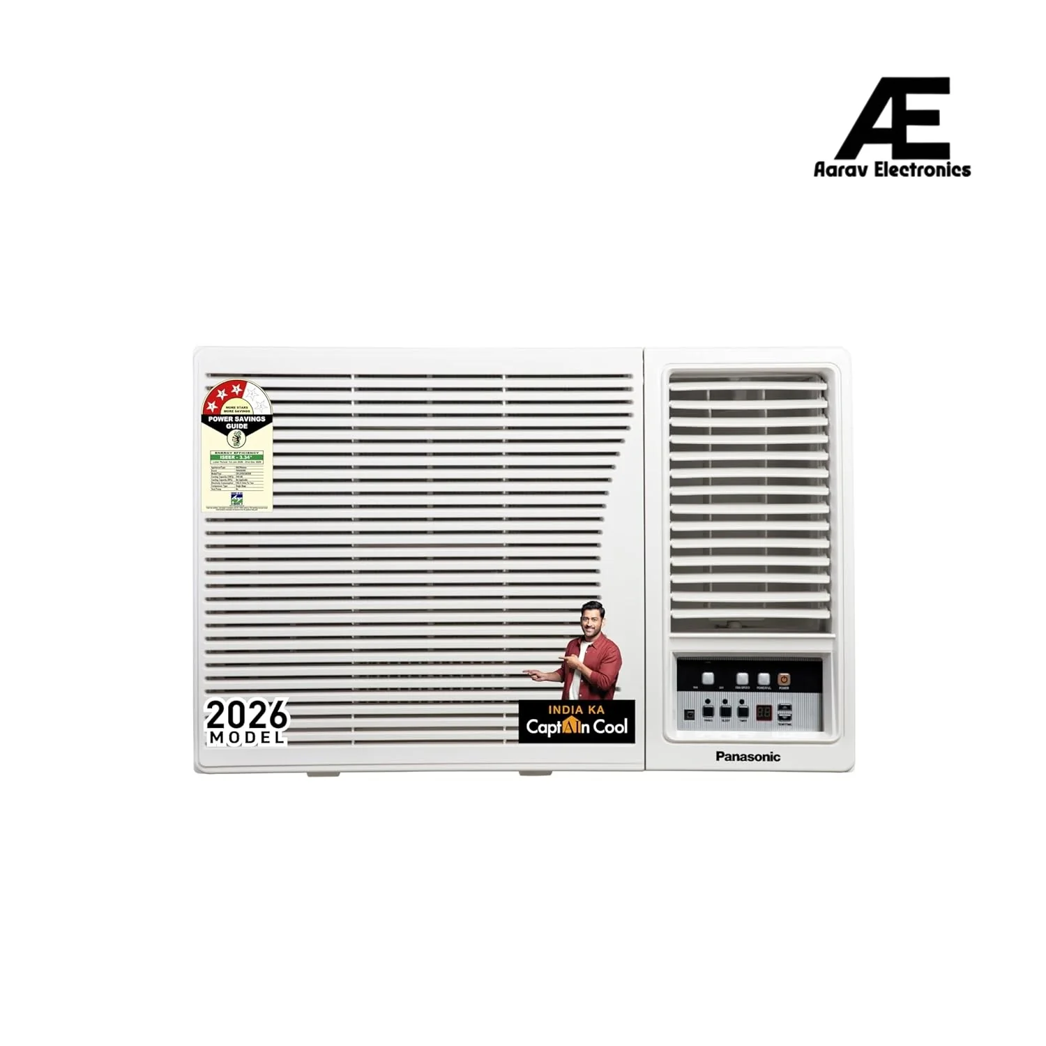 Panasonic 1.5 Ton 3 Star Fixed Speed Window AC (Copper Condenser, 48°C Oper., 2-Way, PM0.1 Filter, Powerful Mode, CW-LN183CM, White)