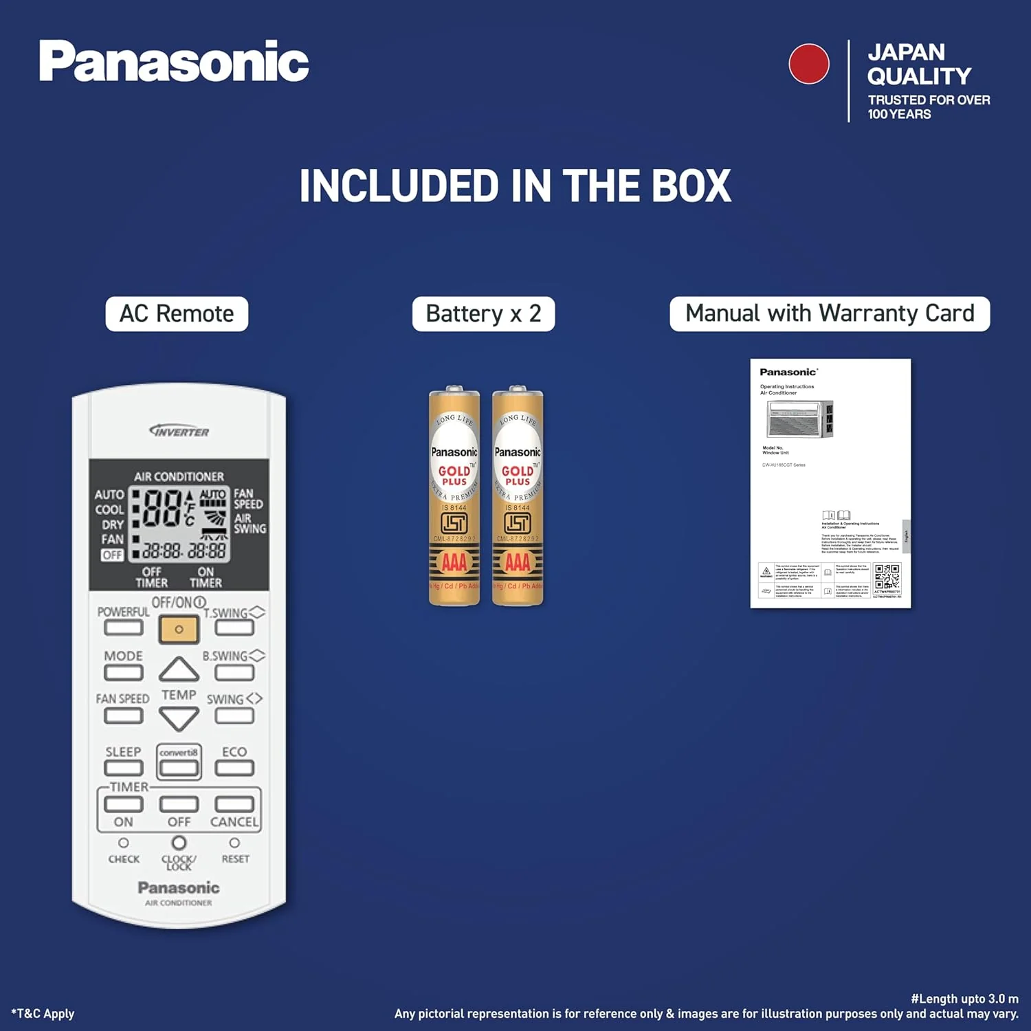 Panasonic 1.5 Ton 5 Star Inverter Premium Window AC (8in1 Convertible, Top Throw Airflow, Copper Condenser, 50°C Oper., 4-Way, PM0.1 Filter, ECO Mode, Powerful Mode, CW-XU185CGT, White) - Image 5