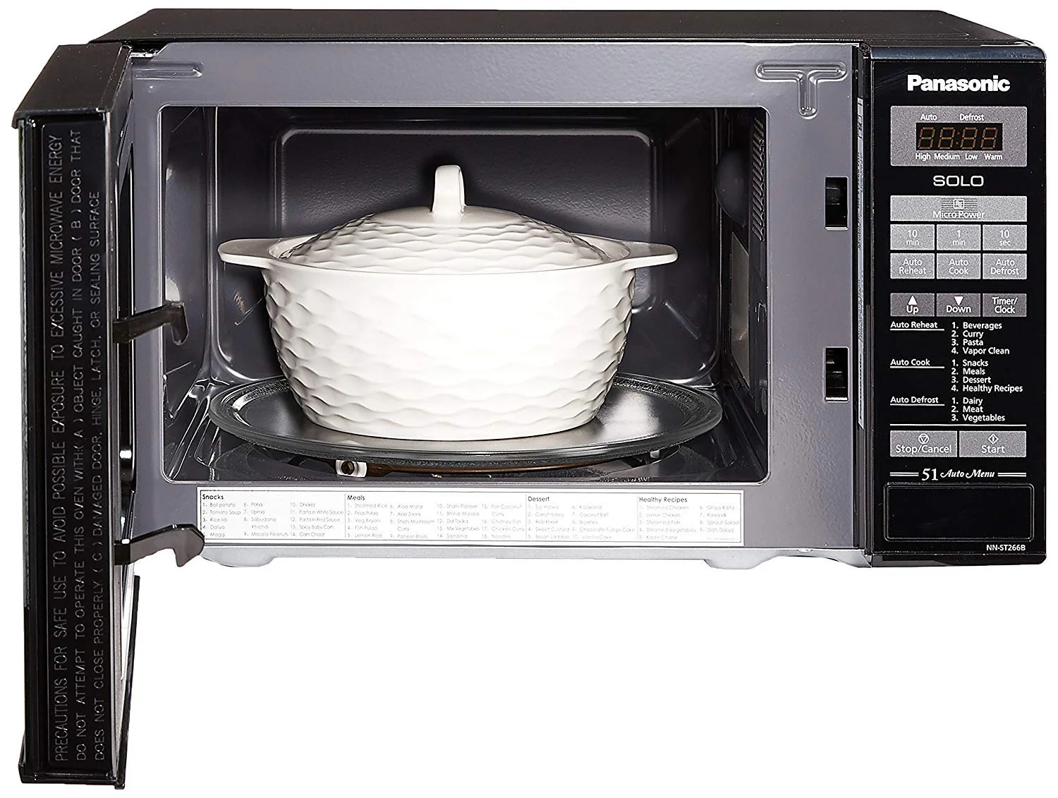 Panasonic 20L Solo Microwave Oven (NN-ST266BFDG, Black, 51 Auto Menus) - Image 2