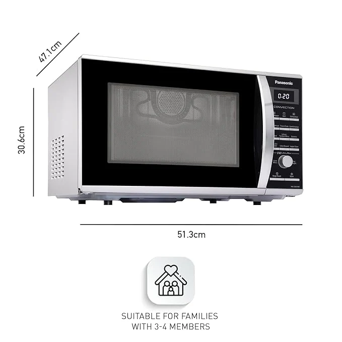 Panasonic 27L Microwave Conventional Oven(NN-CD674MFDG,Silver, Rotisserie), Free 1 Year Extended Warranty - Image 2