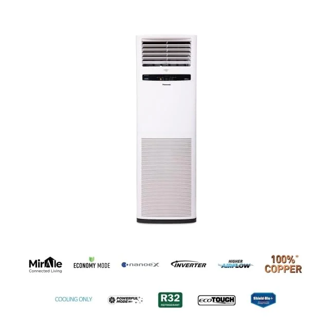 Panasonic 4 Ton 3 Star 7 In 1 Convertible Cooling With MirAie (Smart) Inverter Floor Standing Tower AC, Active Air Purification nanoeX (S-48PBB8H5YB,With Human Activity Sensor White) - Image 2