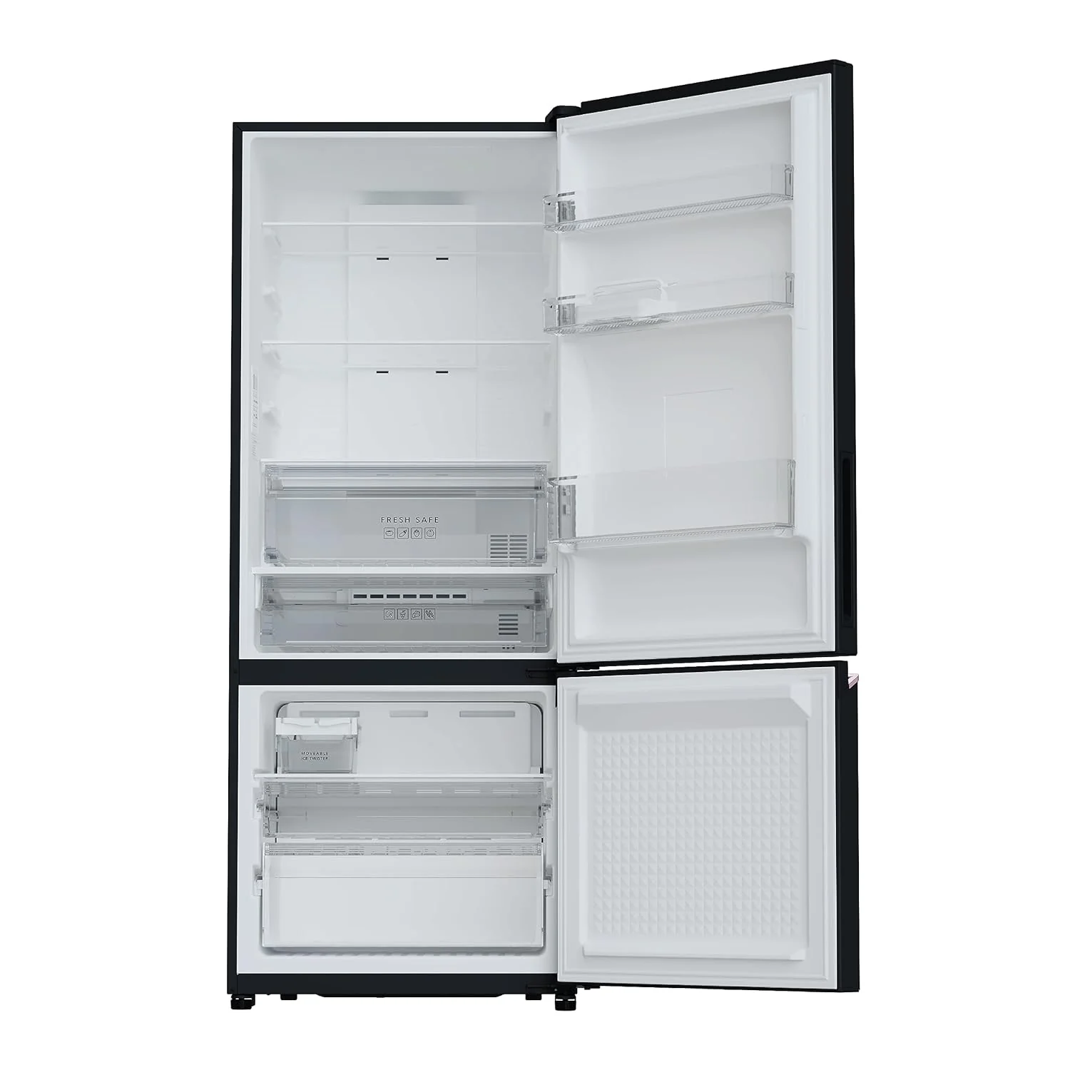 Panasonic 400L 2 Star Prime Convertible 6-Stage Smart Inverter Frost-Free Double Door Bottom Mount Refrigerator (NR-BK415BQKN, Diamond Black,Jumbo Fresh Vegetable Basket,Net Capacity 357L) - Image 4