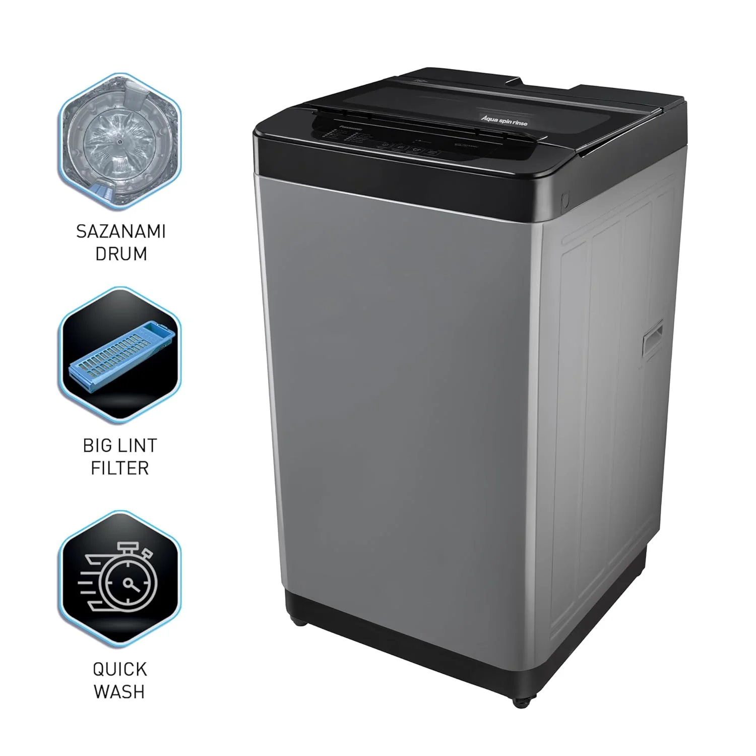 Panasonic 7 Kg 5 Star Fully-Automatic Top Load Washing Machine (NA-F70LF3CRB) - Image 4