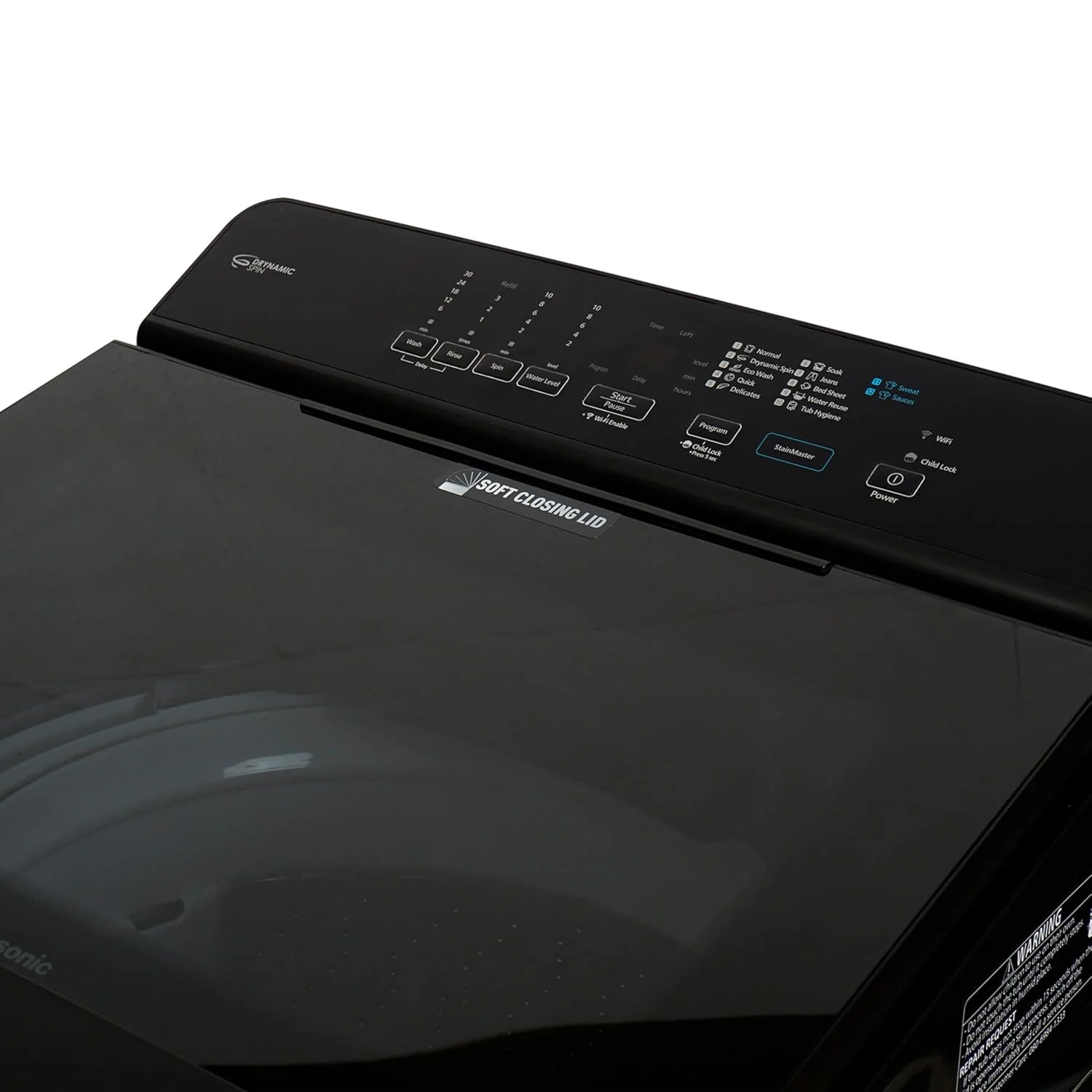 Panasonic 8.5 kg 5 Star Fully Smart Automatic back panel Top Load Washing Machine With Wifi (NA-F85X11PRB, 12 Wash Programs, Active Foam System,Stain Master,Drynamic Spin,Pure Black) - Image 3