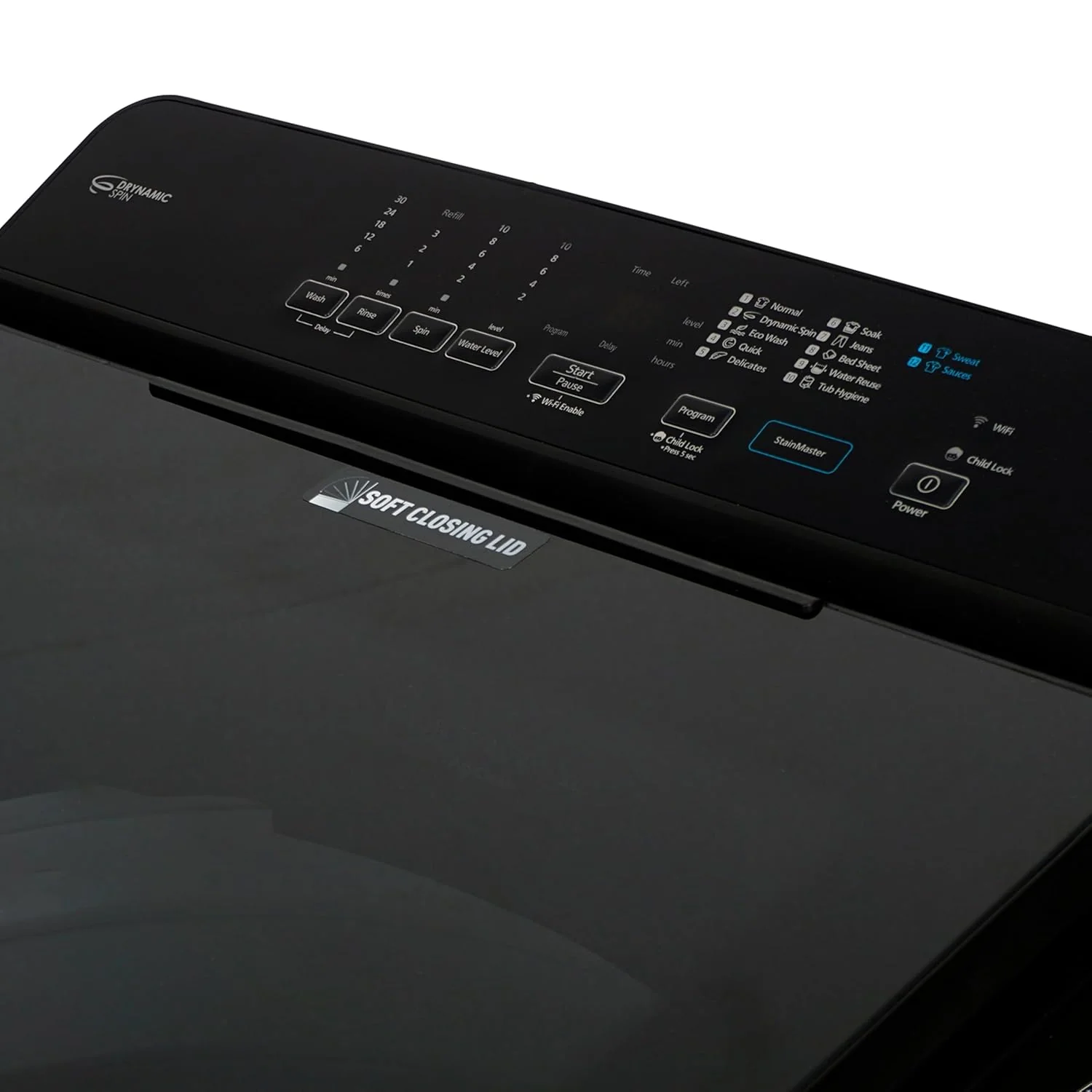 Panasonic 8 kg 5 Star Wi-Fi Fully Automatic back panel Top Load Washing Machine With Wifi MirAie (X11, NA-F80X11PRB, 12 Wash Programs, Drynamic Spin, Active Foam Wash, 2+12 Year Warranty,Pure Black) - Image 3
