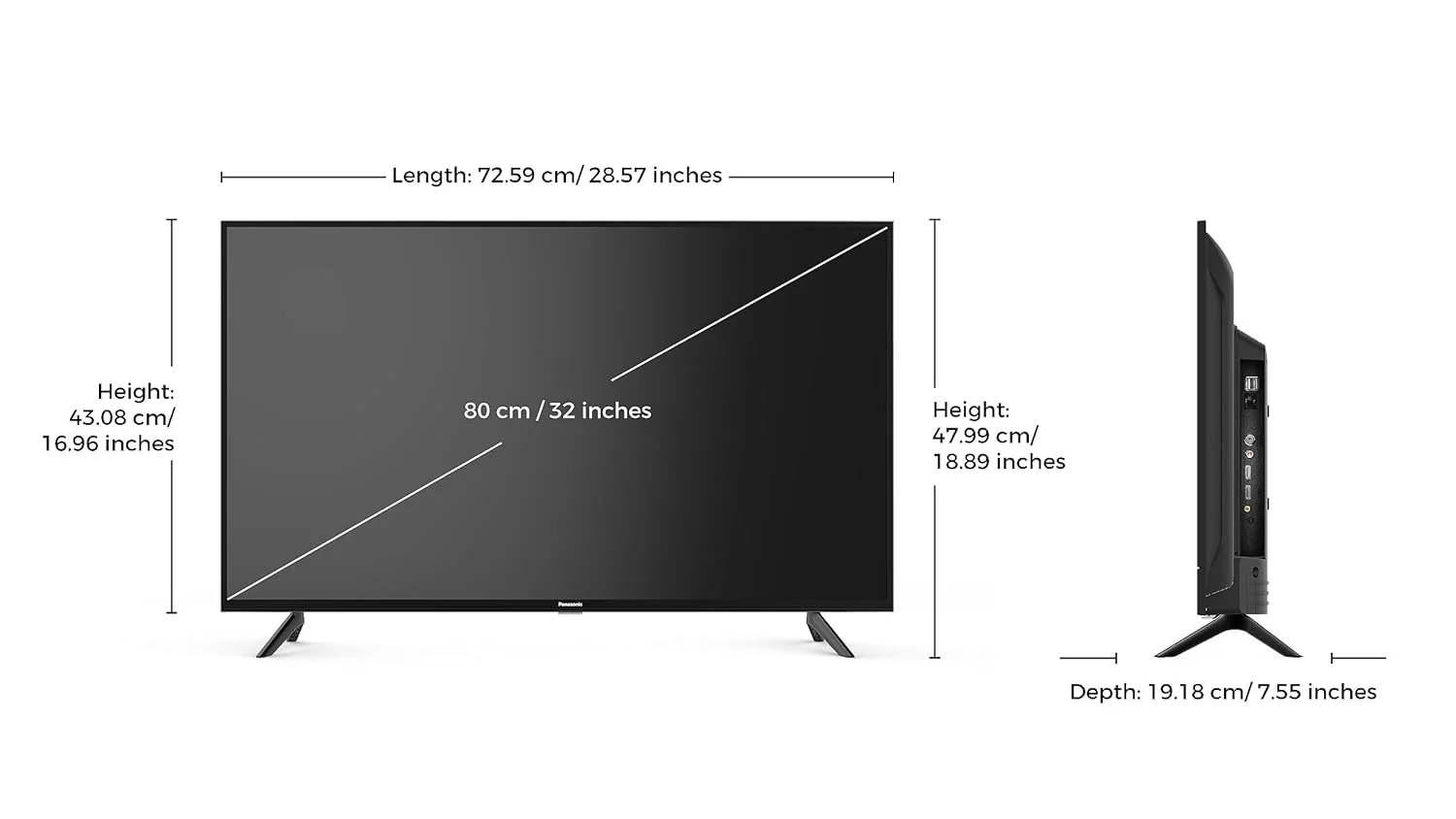 Panasonic 80 cm (32 inches) HD Ready Smart LED Google TV TH32MS660DX (Black) - Image 5