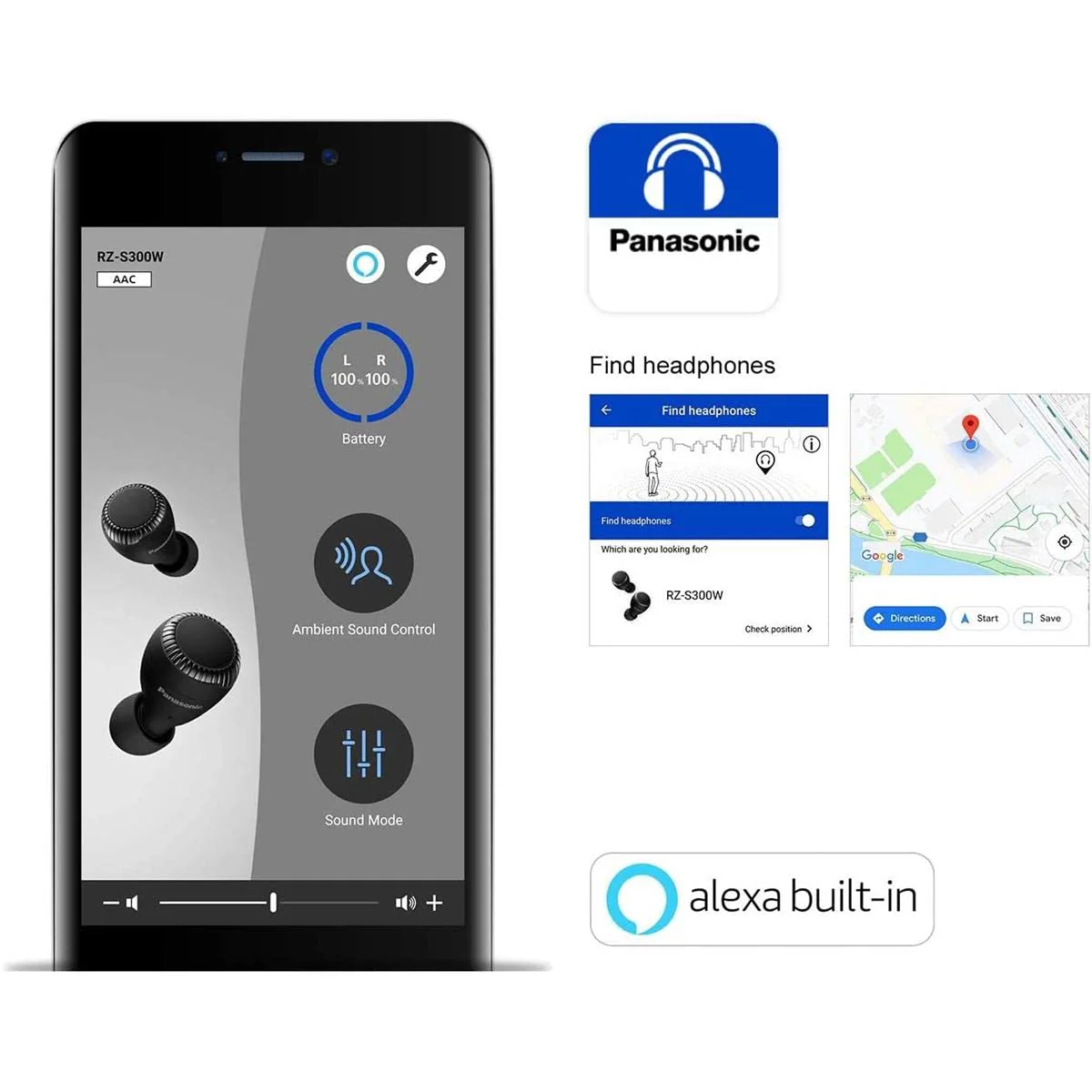 Panasonic RZ-S300W Truly Wireless Bluetooth In Ear Earbuds with Mic (Black) - Image 6