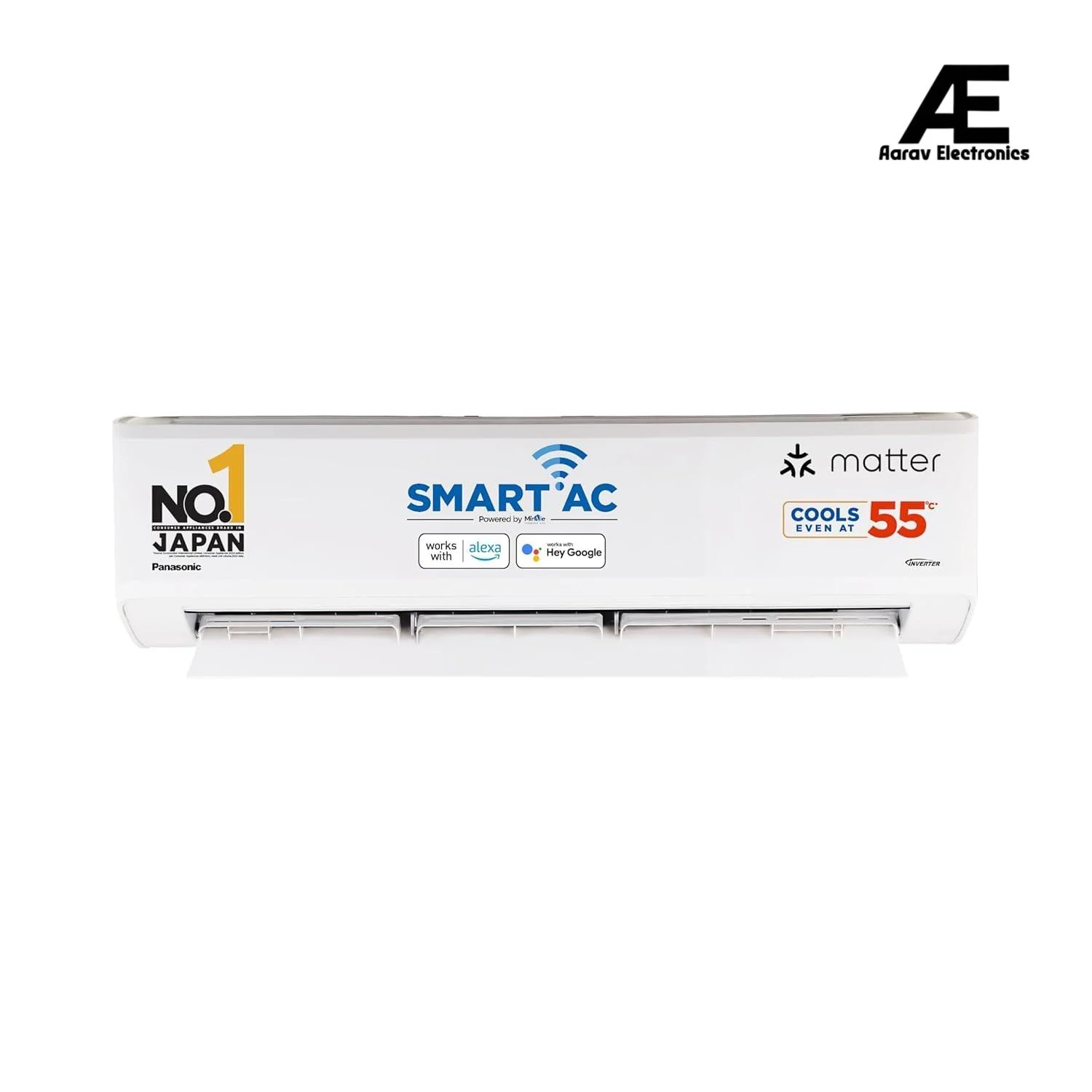 Panasonic WU 7 in 1Convertible 2 Ton 3Star Smart Inverter Split With MirAie (100% Copper Condenser,CS/CU-WU24BKYFM),55°Tested,4 Way Swing,High CFM &amp; Eco tough Outdoor Crystal Clean Technology