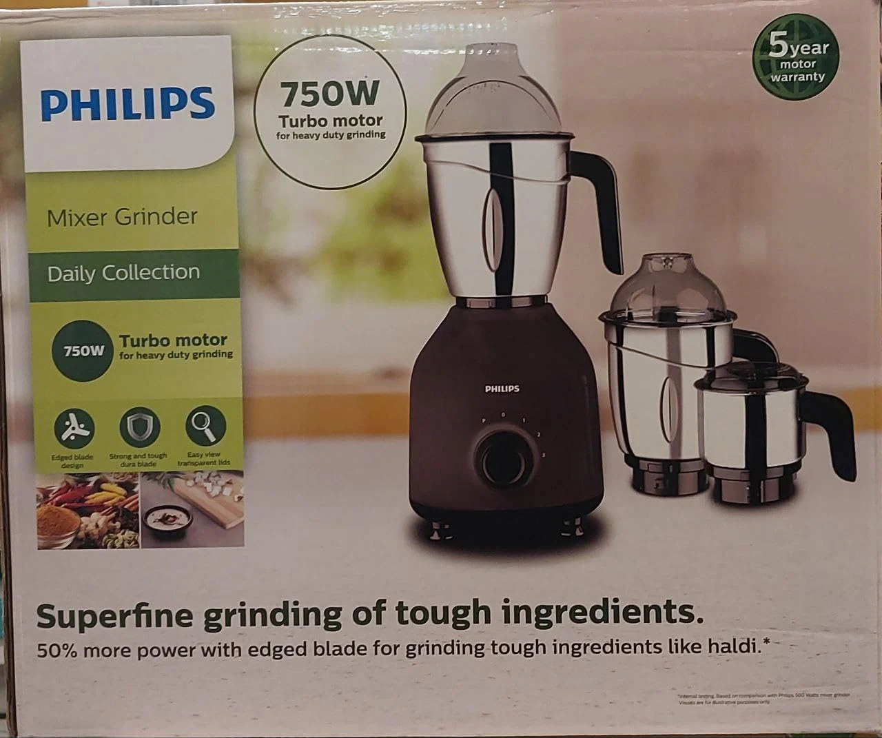 Philips ABS HL7757/00 Mixer Grinder 750W, Multicolor - Image 4