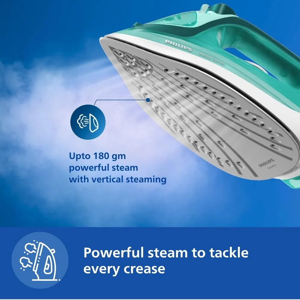 PHILIPS DST3030/70 2400 W Steam Iron (Green) - Image 6
