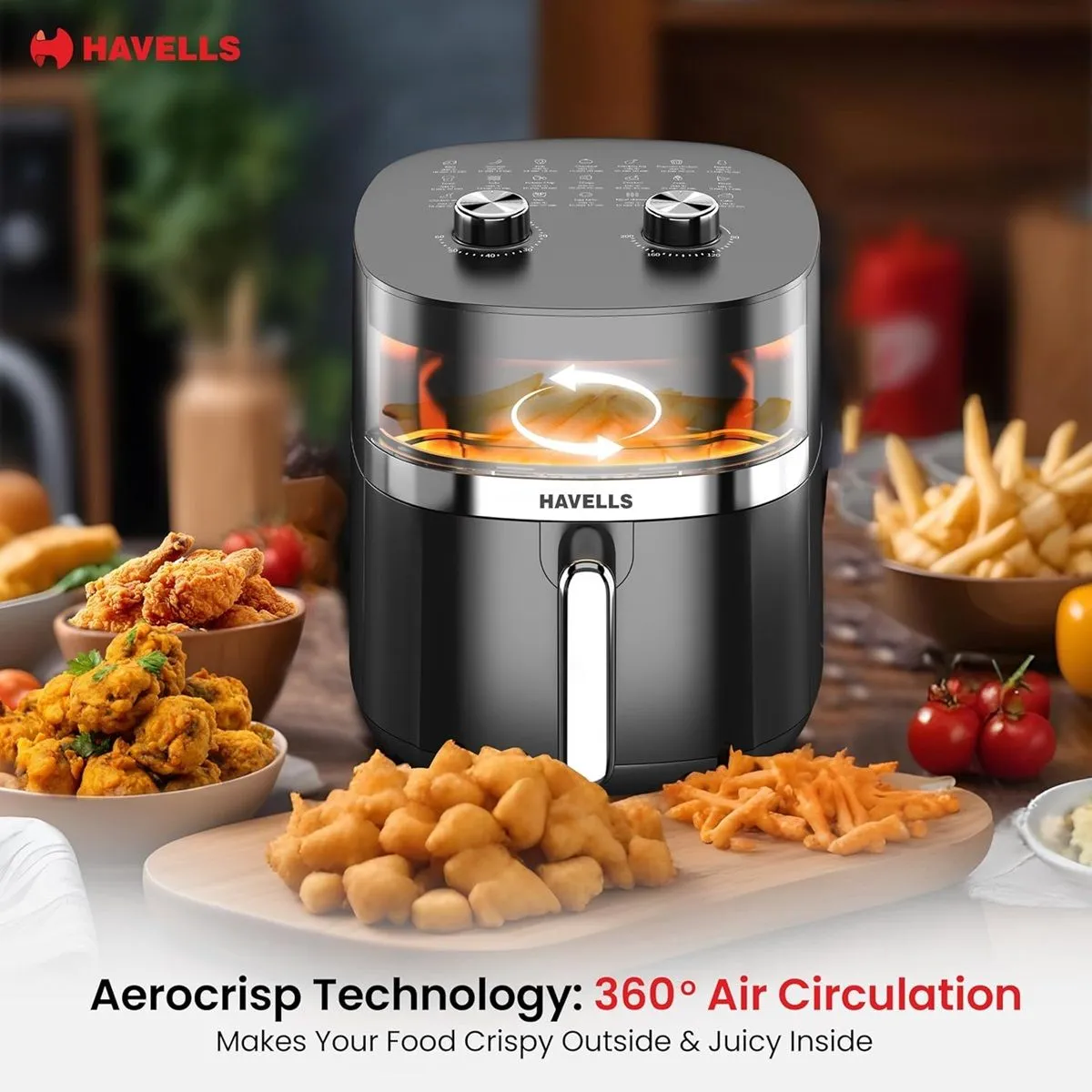 Prolife Stellar Chef 5.5L Digital Air Fryer | Oil-Free Cooking | Black - Image 4