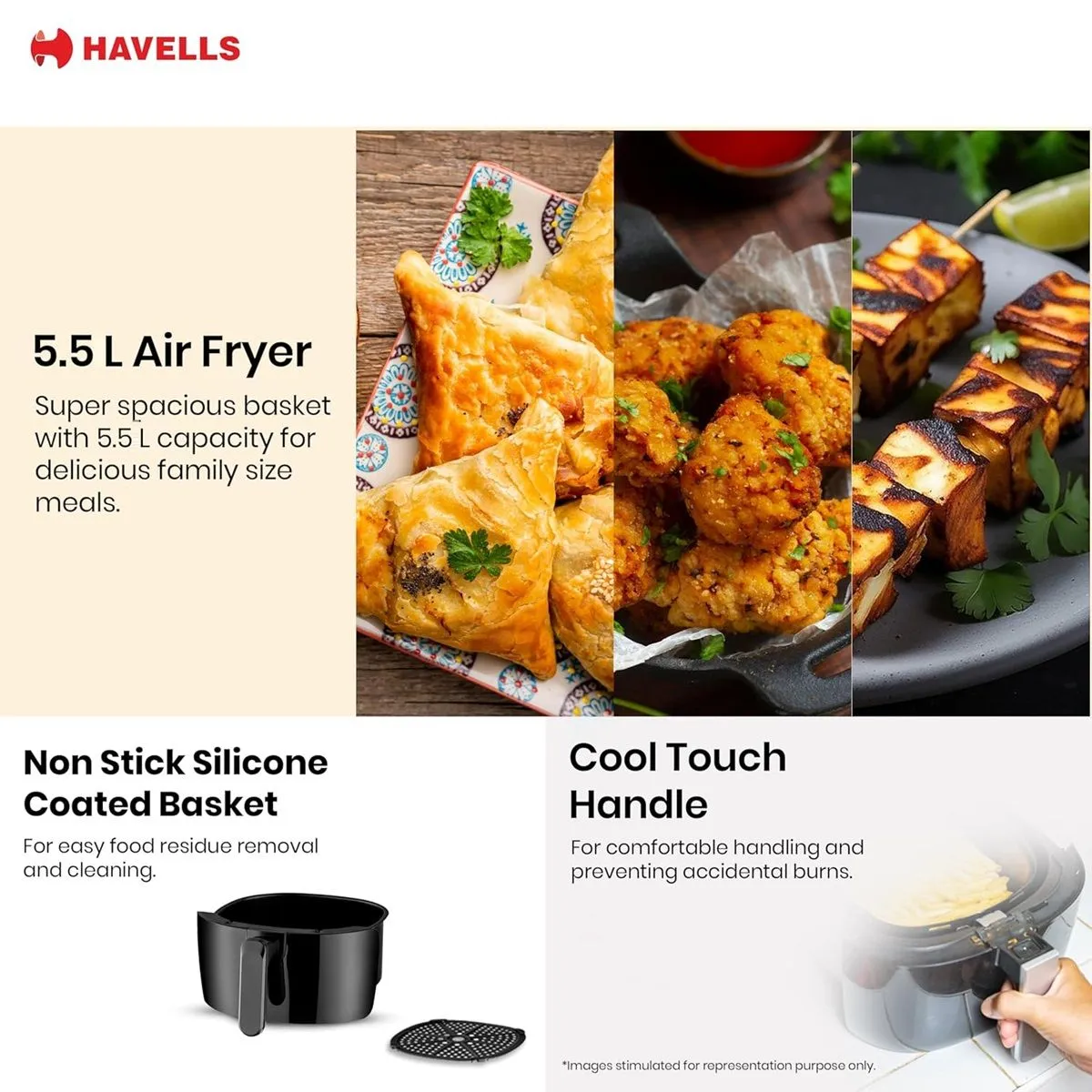 Prolife Stellar Chef 5.5L Digital Air Fryer | Oil-Free Cooking | Black - Image 6