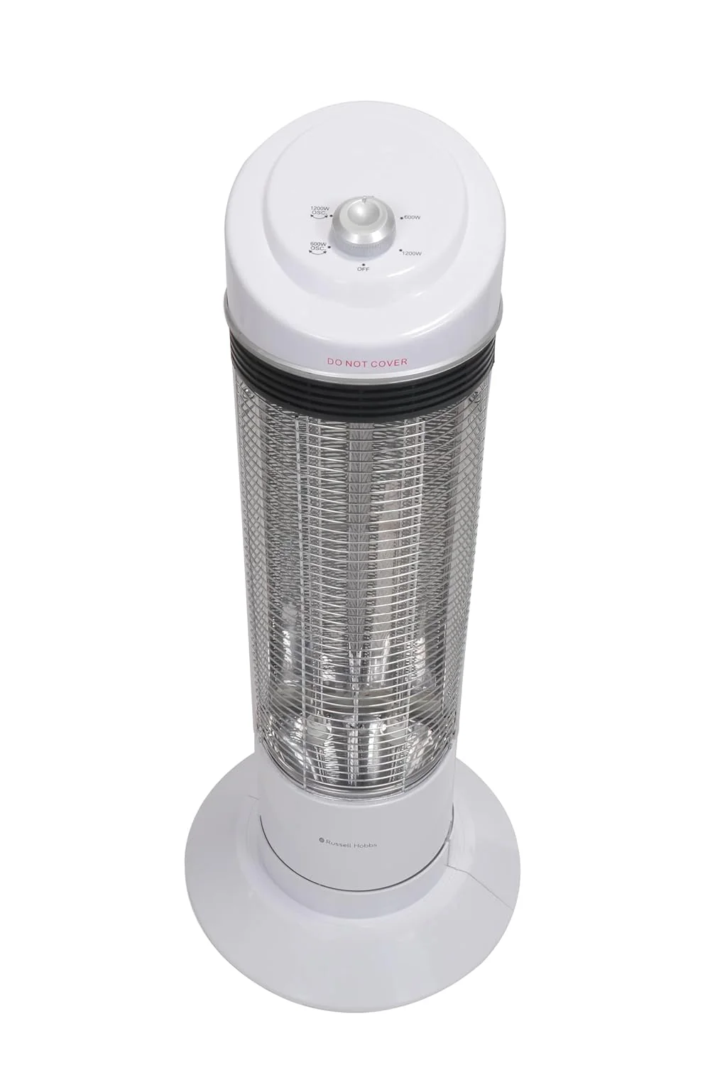 Russell Hobbs 1200W Carbon Infrared Electric Room Heater | 2 Heat Settings, Wide Oscillation, Double Carbon Tubes | 40% Less Power Consumption, Tip-Over Safety Protection - Image 3