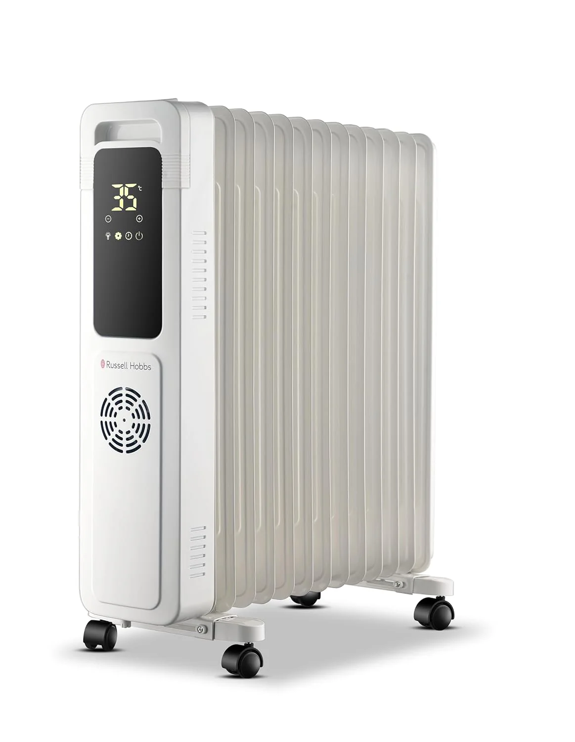 Russell Hobbs ROR13DF 2900W 13-Fin Oil Filled Radiator Room Heater | Wide Temp Range, 24H Timer, Intelligent Modes, Safety Protection | Battery Not Included