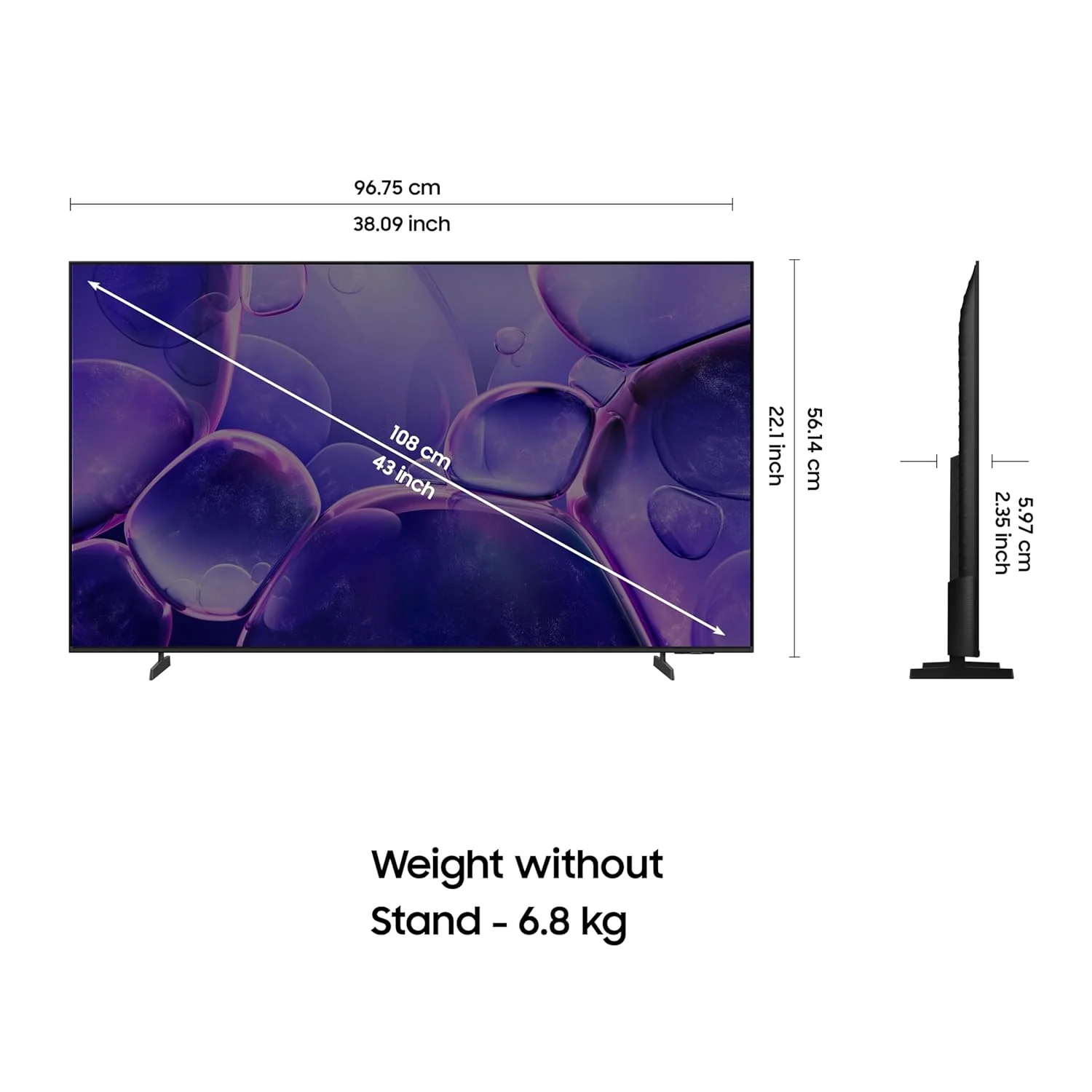 Samsung 108 cm (43 inches) Crystal 4K Ultra HD Smart LED TV UA43U8600FULXL (Black) - Image 3