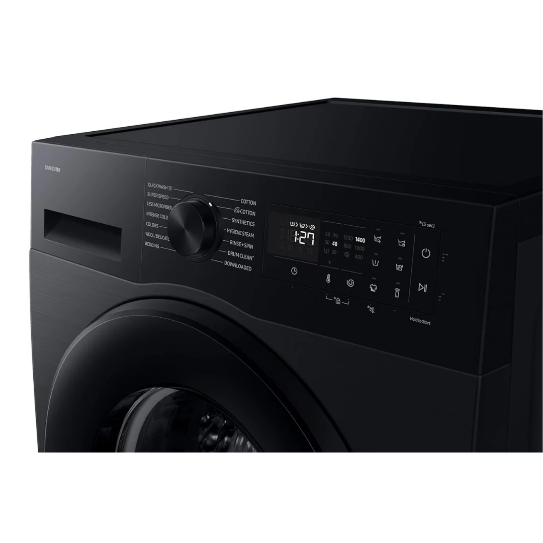 Samsung 12 kg, 5 Star, AI Ecobubble, Super Speed, Wi-Fi, Hygiene Steam with Inbuilt Heater, Digital Inverter, Fully-Automatic Front Load Washing Machine (WW12DG5B24ABTL, Black) - Image 5