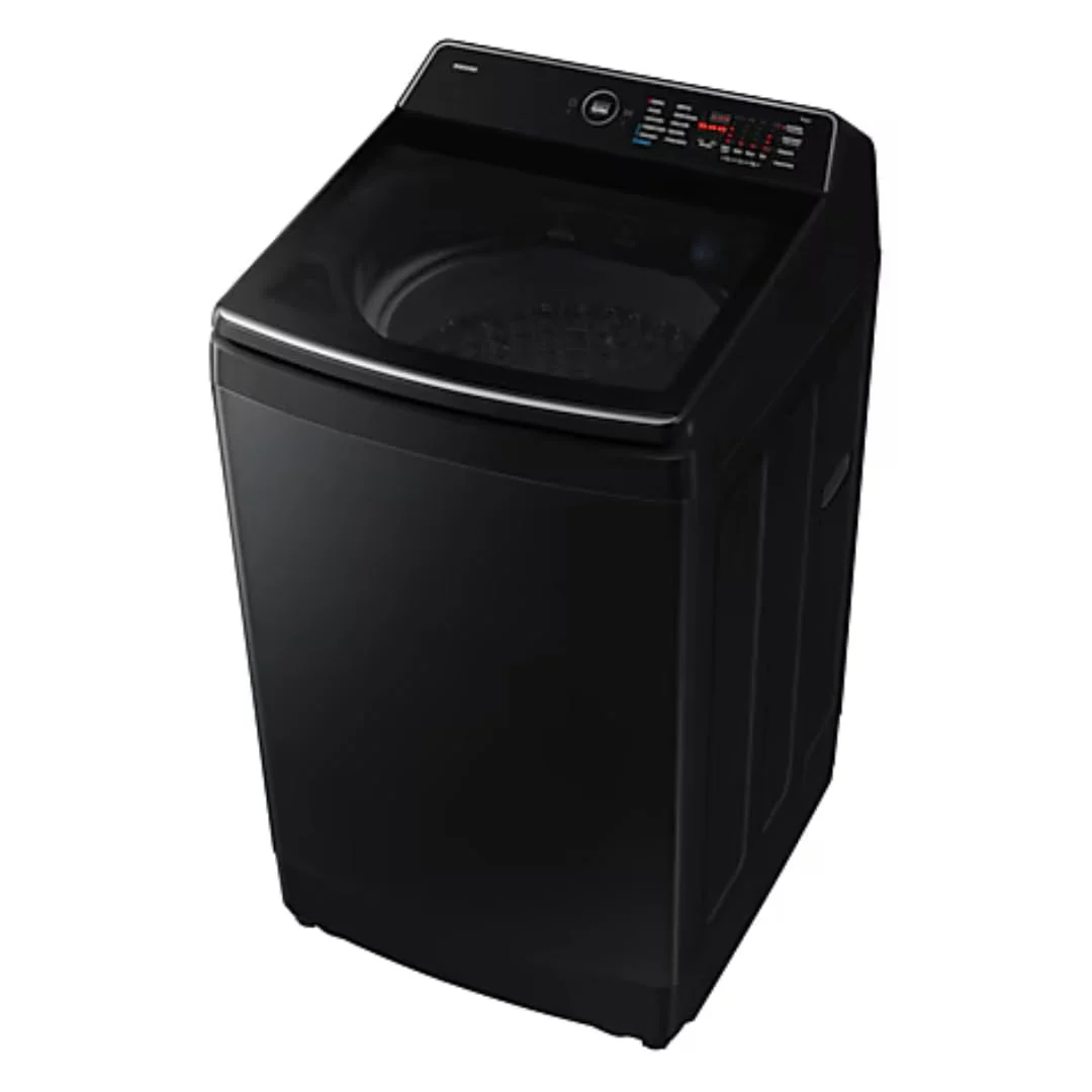 Samsung 12 kg 5 Star AI Wash Top Load Washing Machine with Heater, Eco Bubble, BubbleStorm, Dual Storm Pulsator, Soft Close Lid, Black Caviar (WA80F12B6B, 2025 Model) - Image 2