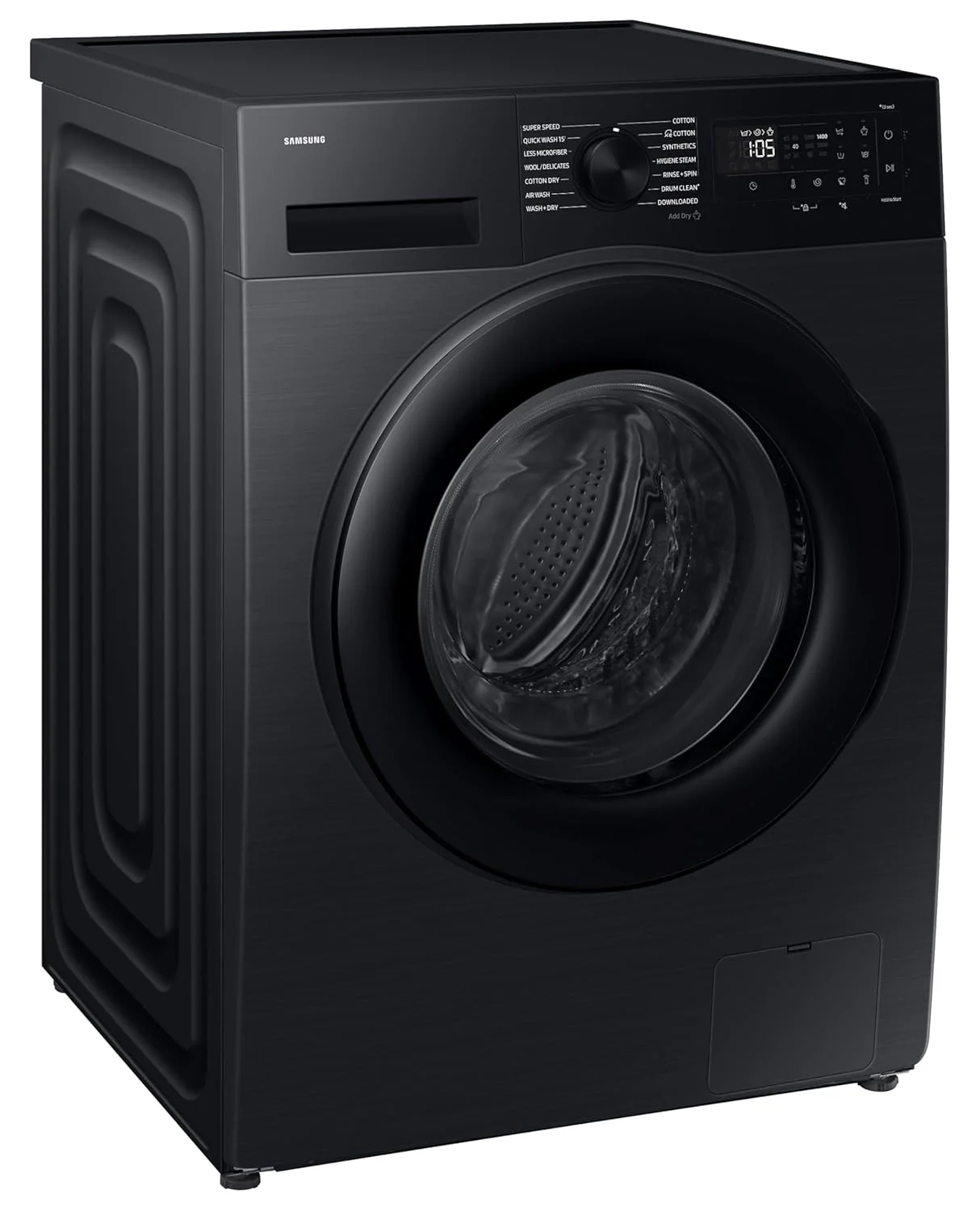 Samsung 12 kg (Wash) / 7 kg (Dry), 5 Star, AI EcoBubble, AI Energy Mode, Air Wash, Super Speed, Hygiene Steam, Wi-Fi, Digital Inverter, Fully-Automatic Front Load Washer Dryer (WD12FG5B34BBTL, Black) - Image 5