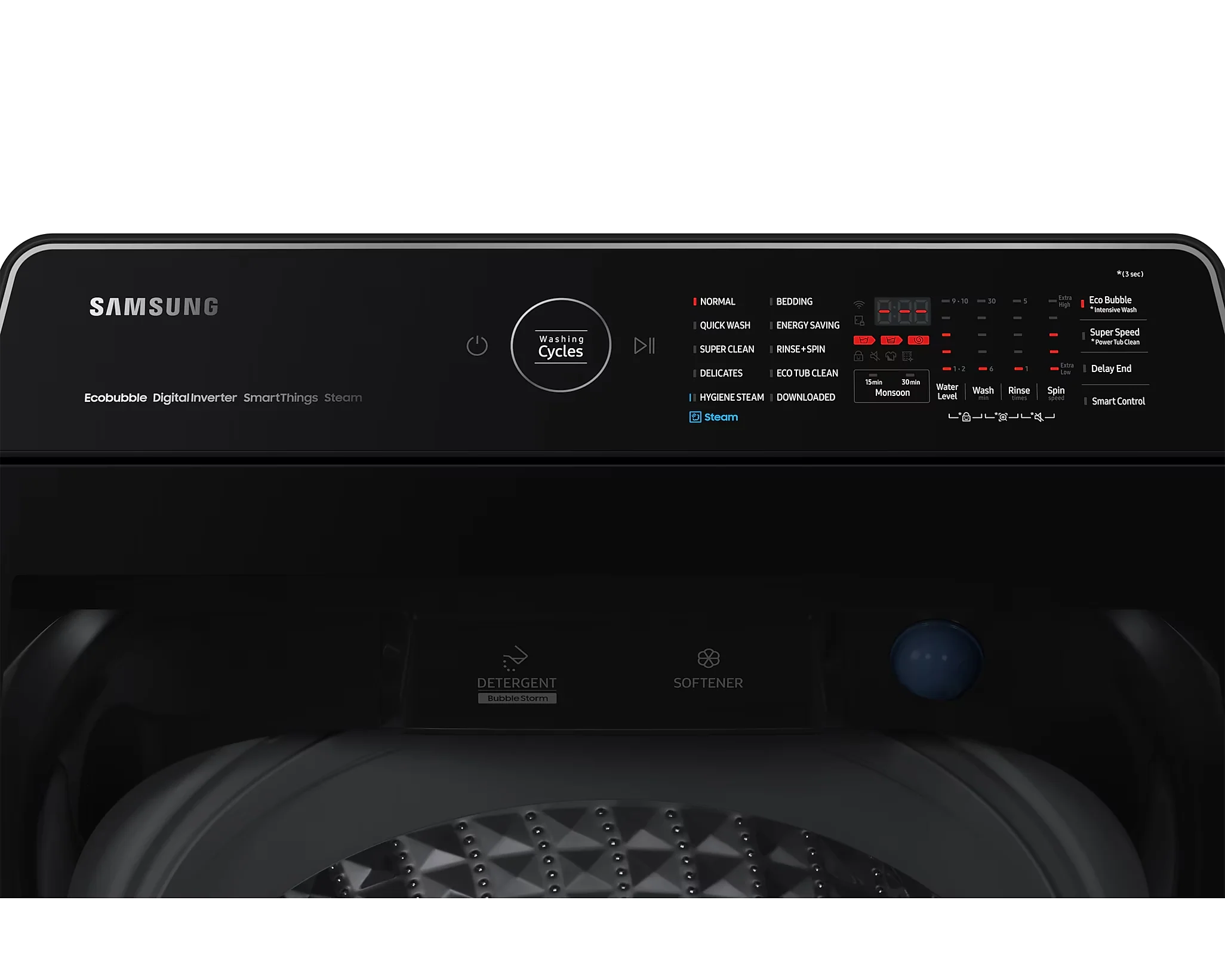 Samsung 13.0 kg Top Load Washing Machine with Hygiene Steam and Wi-Fi, WA13CG5886BV - Image 4