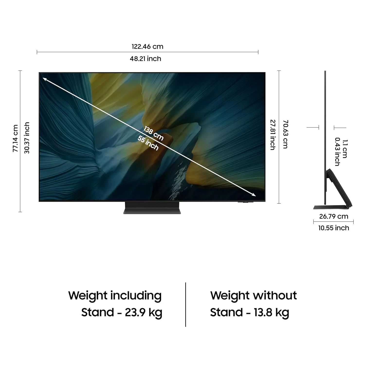 Samsung 138 cm (55 inches) 4K Ultra HD Smart OLED TV QA55S95FAULXL - Image 11