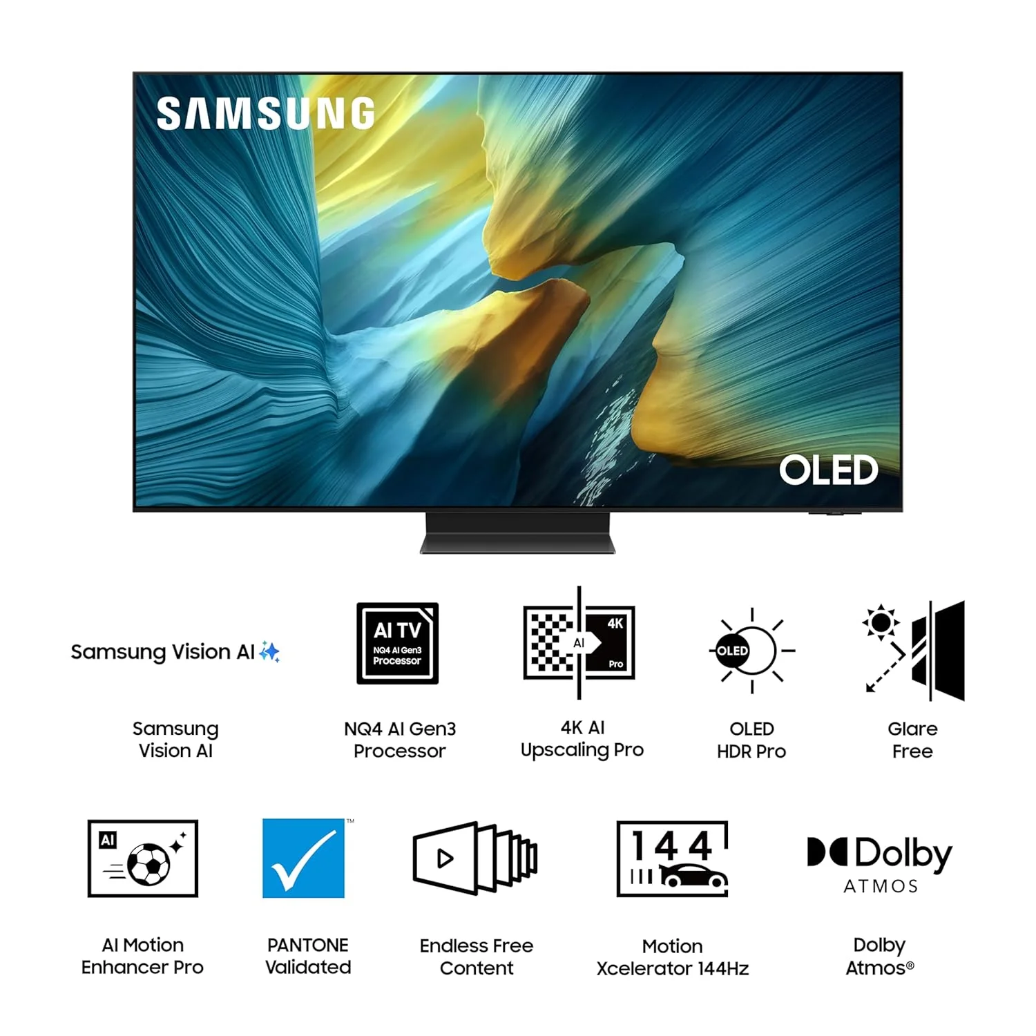 Samsung 138 cm (55 inches) 4K Ultra HD Smart OLED TV QA55S95FAULXL - Image 14