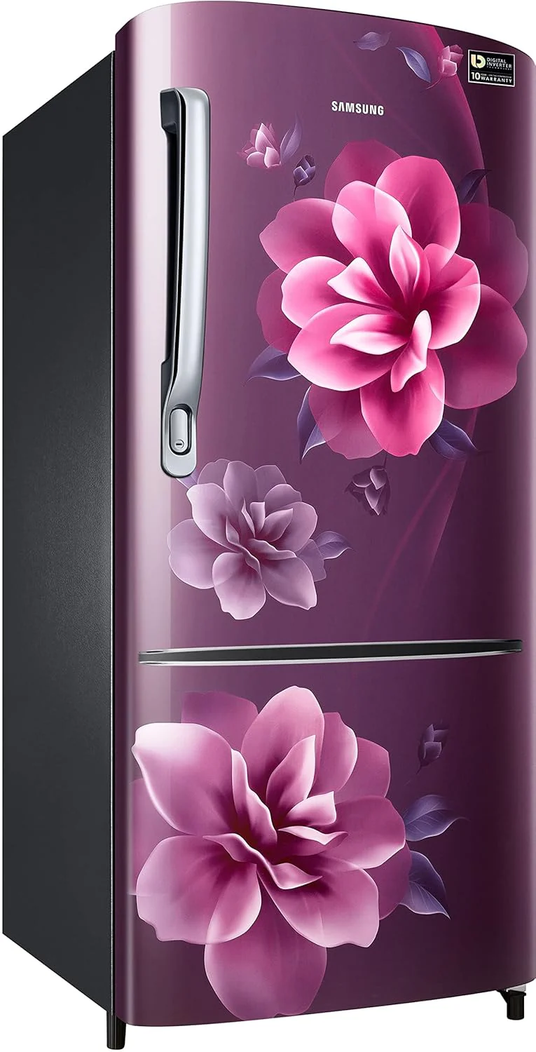 Samsung 183 L, 3 Star, Digital Inverter, Direct-Cool Single Door Refrigerator (RR20C2723CR/NL, Red, Camellia Purple) - Image 9