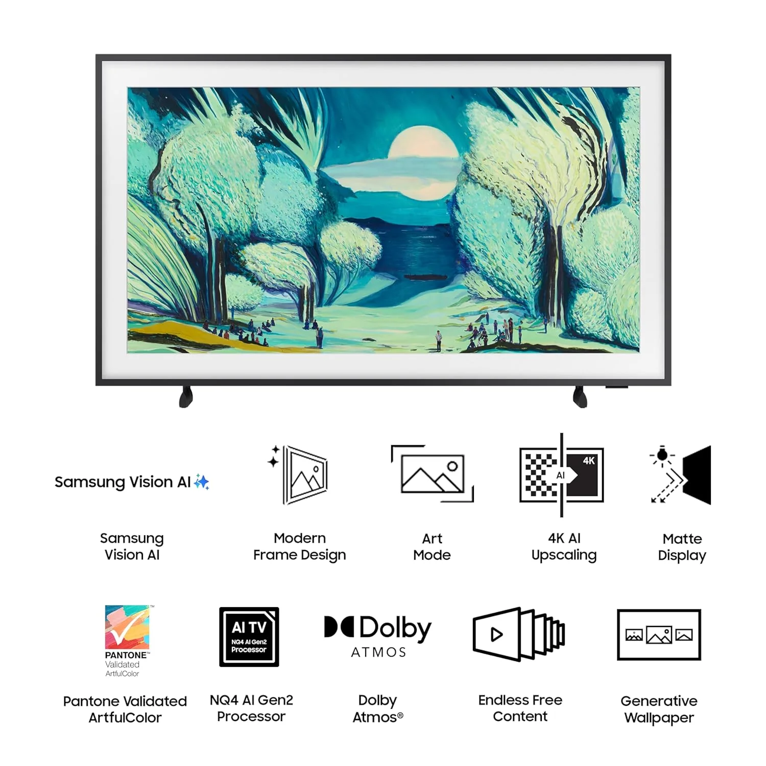 Samsung 189 cm (75 inches) The Frame Series 4K Ultra HD Smart QLED TV QA75LS03FAUXXL - Image 2