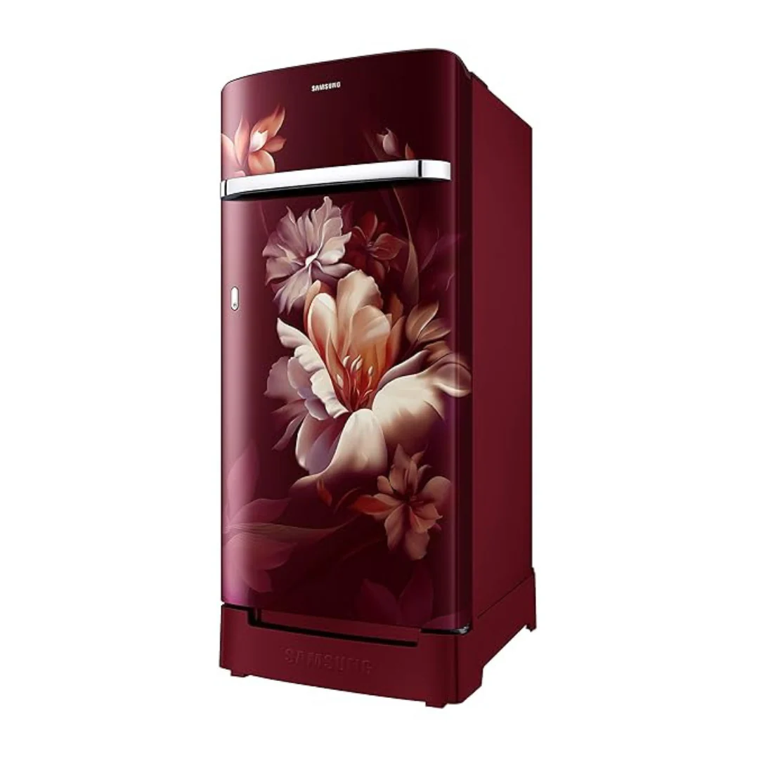 Samsung 189L 5 Star Inverter Direct-Cool Single Door Refrigerator (RR21C2H25RZ/HL,Midnight Blossom Red) Base Stand Drawer ,Free 1 Year Extended warranty - Image 2