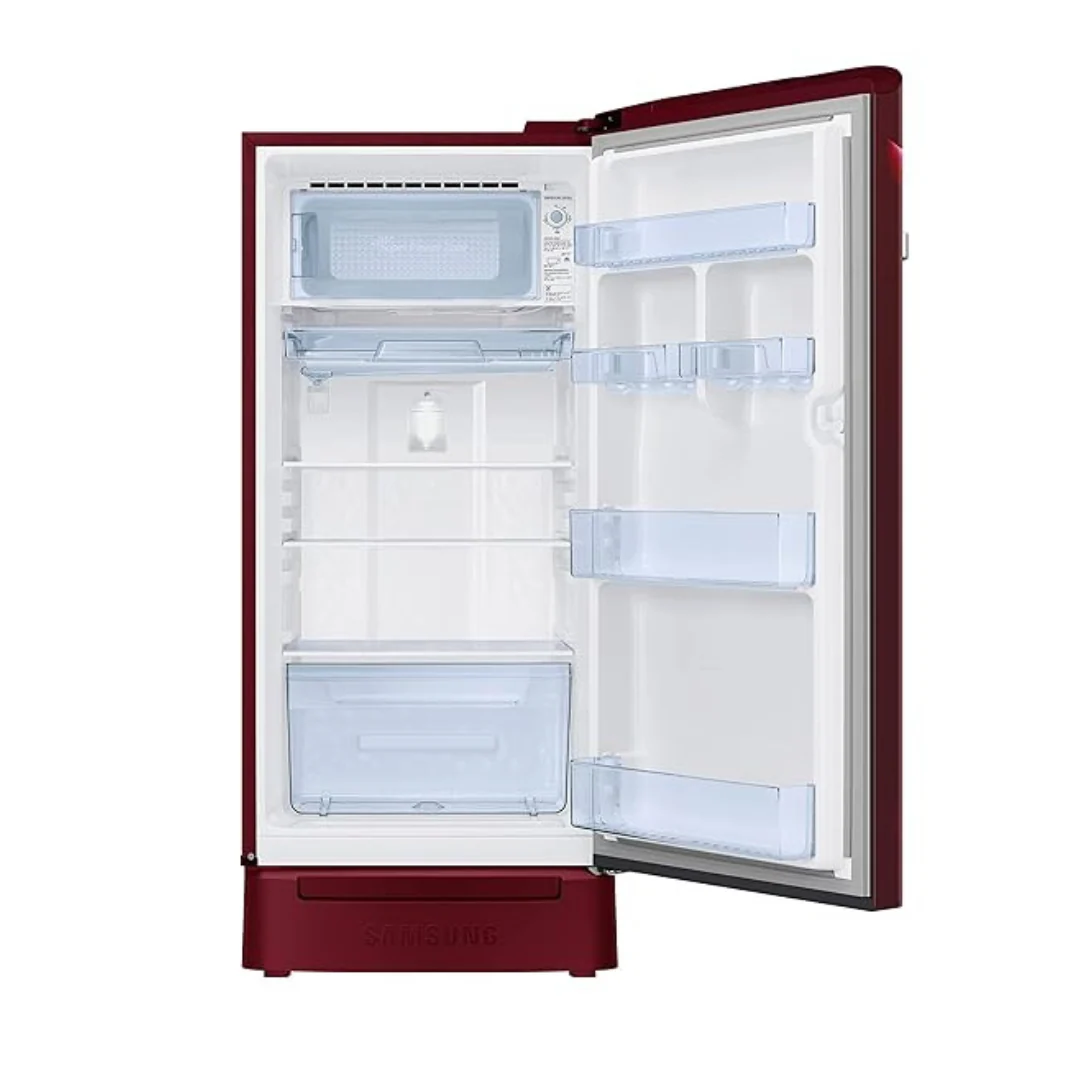 Samsung 189L 5 Star Inverter Direct-Cool Single Door Refrigerator (RR21C2H25RZ/HL,Midnight Blossom Red) Base Stand Drawer ,Free 1 Year Extended warranty - Image 3