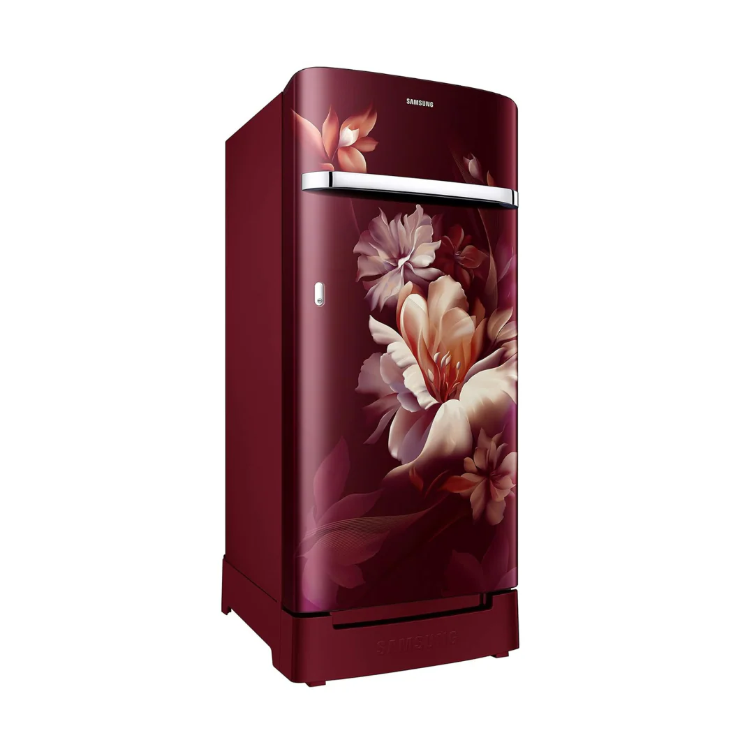 Samsung 189L 5 Star Inverter Direct-Cool Single Door Refrigerator (RR21C2H25RZ/HL,Midnight Blossom Red) Base Stand Drawer ,Free 1 Year Extended warranty - Image 5