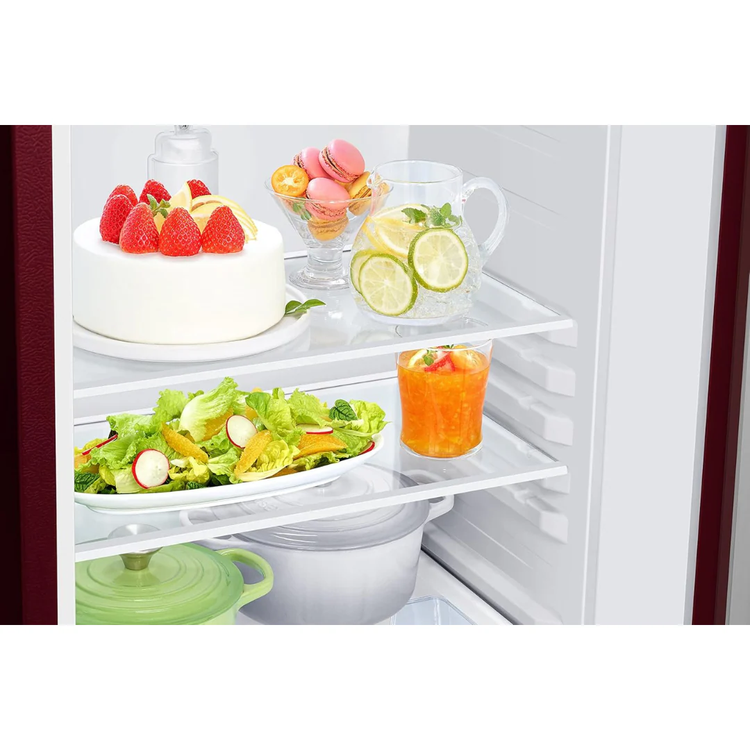 Samsung 189L 5 Star Inverter Direct-Cool Single Door Refrigerator (RR21C2H25RZ/HL,Midnight Blossom Red) Base Stand Drawer ,Free 1 Year Extended warranty - Image 7