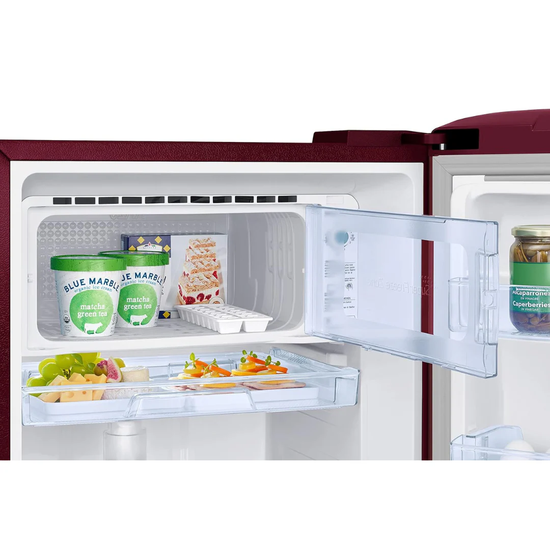 Samsung 189L 5 Star Inverter Direct-Cool Single Door Refrigerator (RR21C2H25RZ/HL,Midnight Blossom Red) Base Stand Drawer ,Free 1 Year Extended warranty - Image 9