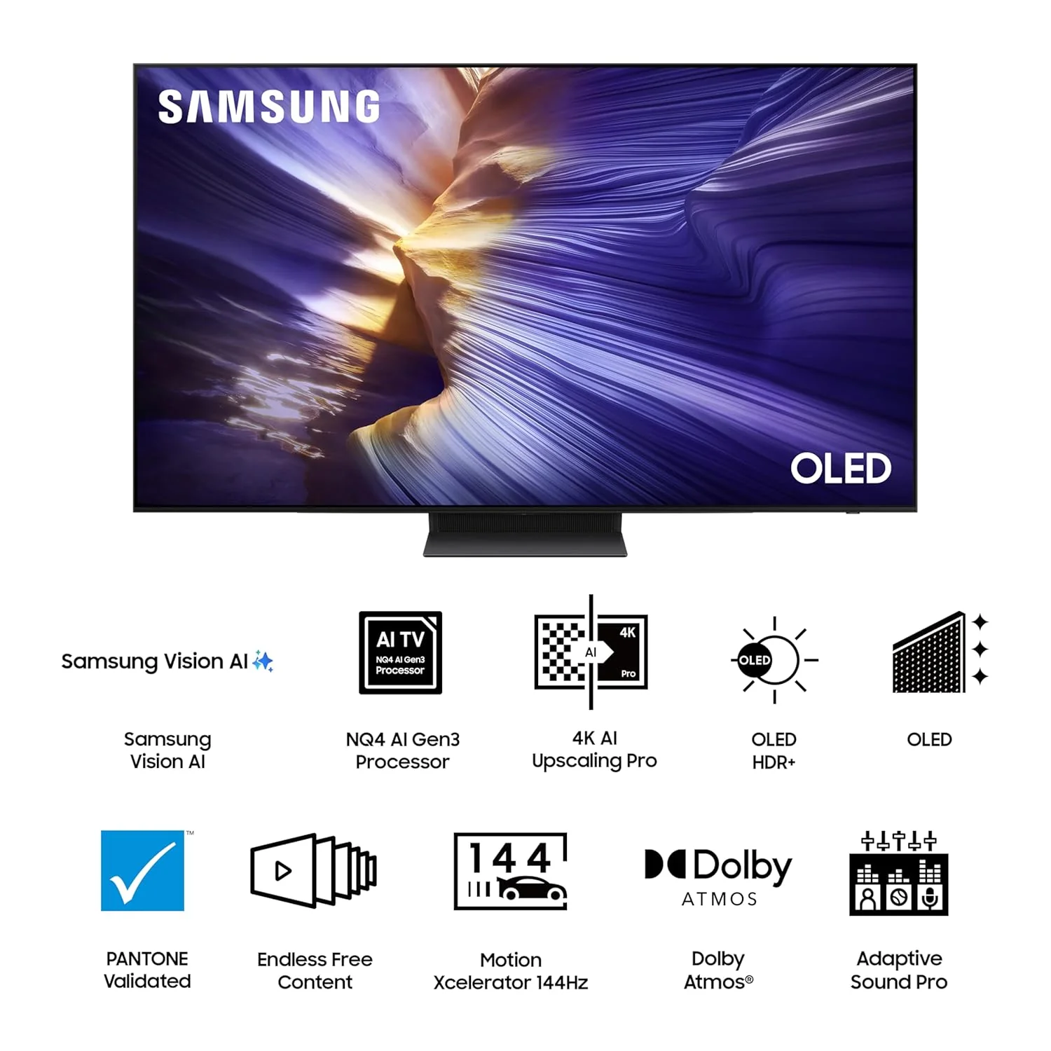 Samsung 194 cm (77 inches) 4K Ultra HD Smart OLED TV QA77S90FAELXL (Graphite Black) - Image 2