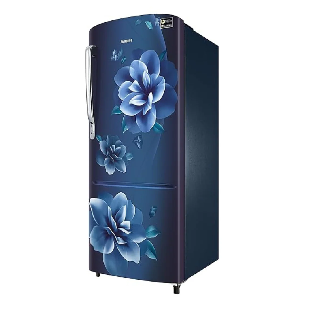 Samsung 223L 3 Star Inverter Direct-Cool Single Door Refrigerator (RR24C2723CU/NL,Camellia Blue), Free 1 Year Extended warranty - Image 2