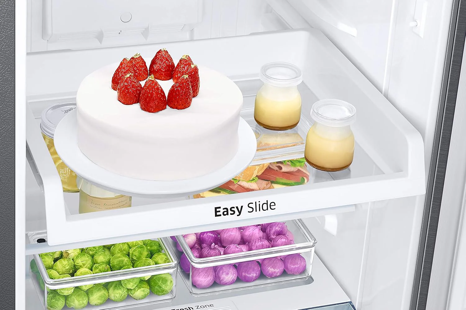 Samsung 236L 2 Star Inverter Frost-Free Convertible 3 In 1 Double Door Refrigerator Appliance (RT28C3732S8/HL,Elegant Inox) - Image 4
