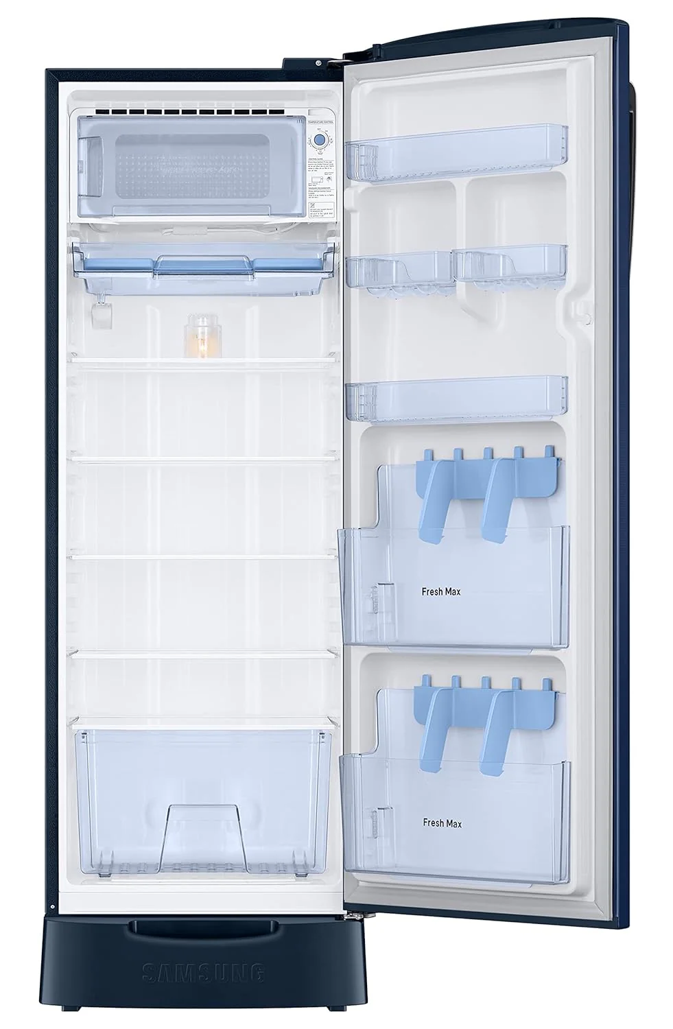 Samsung 246L 3 Star Inverter Direct-Cool Single Door Refrigerator Appliance (RR26C3893CU/HL,Camellia Blue) Base Stand Drawer - Image 2