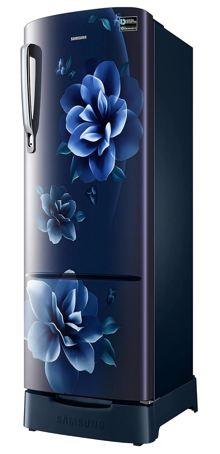 Samsung 246L 3 Star Inverter Direct-Cool Single Door Refrigerator Appliance (RR26C3893CU/HL,Camellia Blue) Base Stand Drawer - Image 5