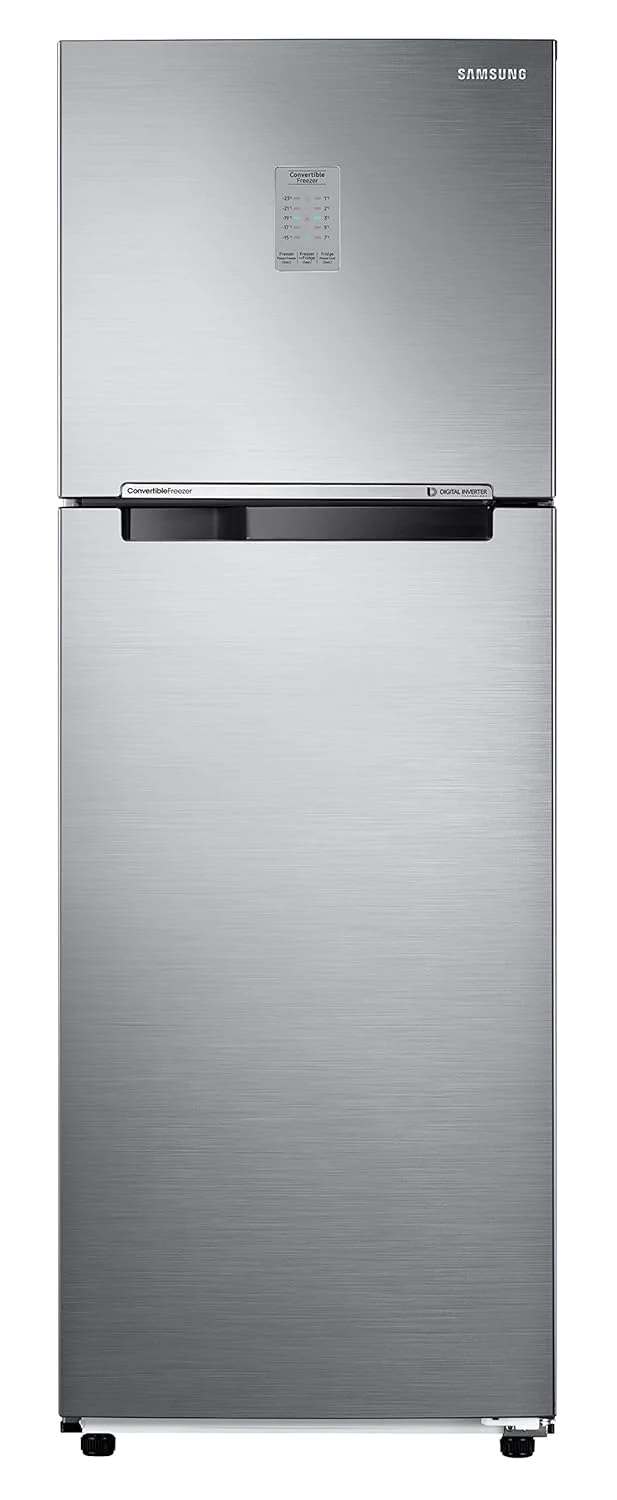 Samsung 256L 2 Star Inverter Frost-Free Convertible 3 In 1 Double Door Refrigerator Appliance (RT30C3732S8/NL,Elegant Inox)