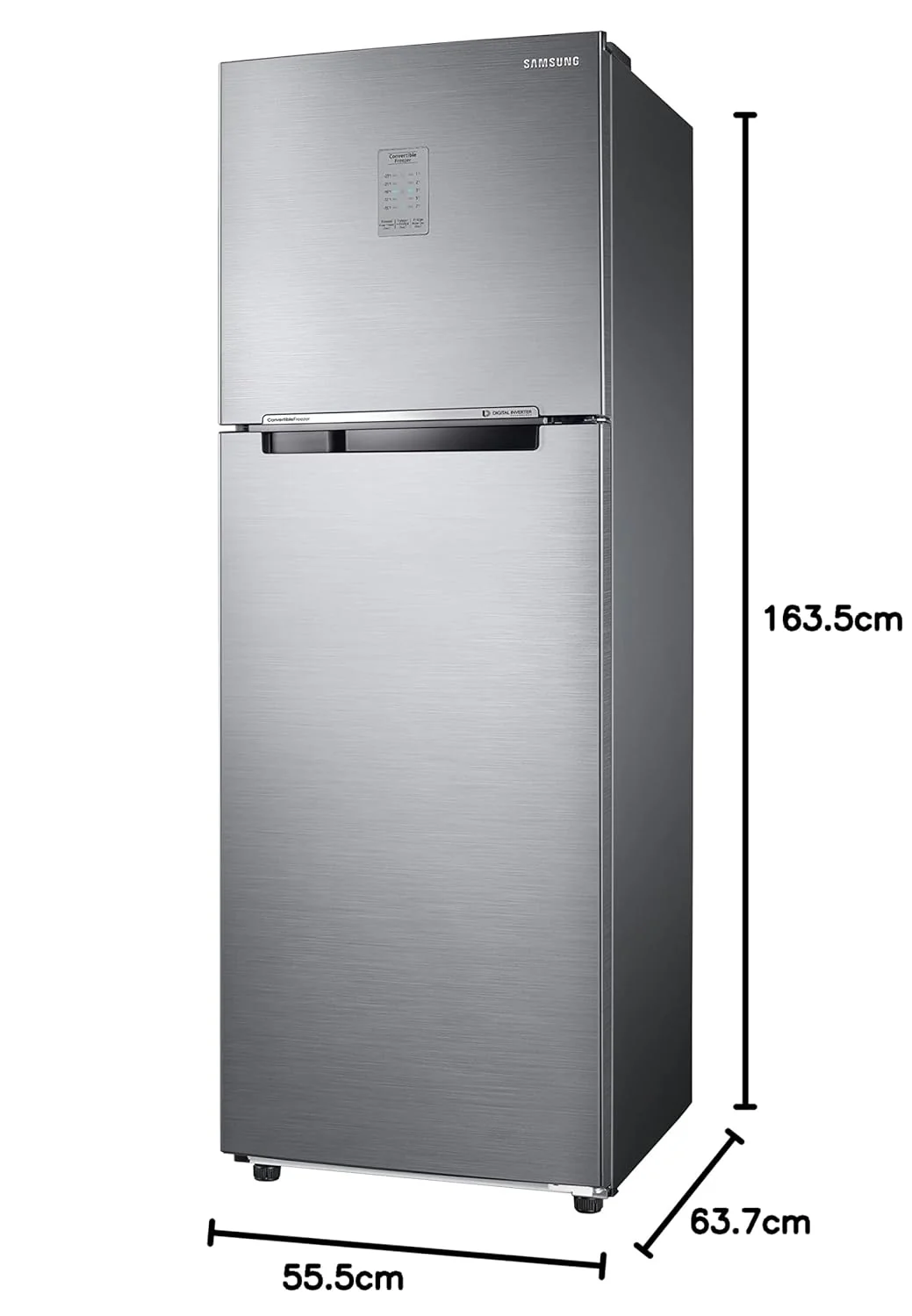 Samsung 256L 2 Star Inverter Frost-Free Convertible 3 In 1 Double Door Refrigerator Appliance (RT30C3732S8/NL,Elegant Inox) - Image 10