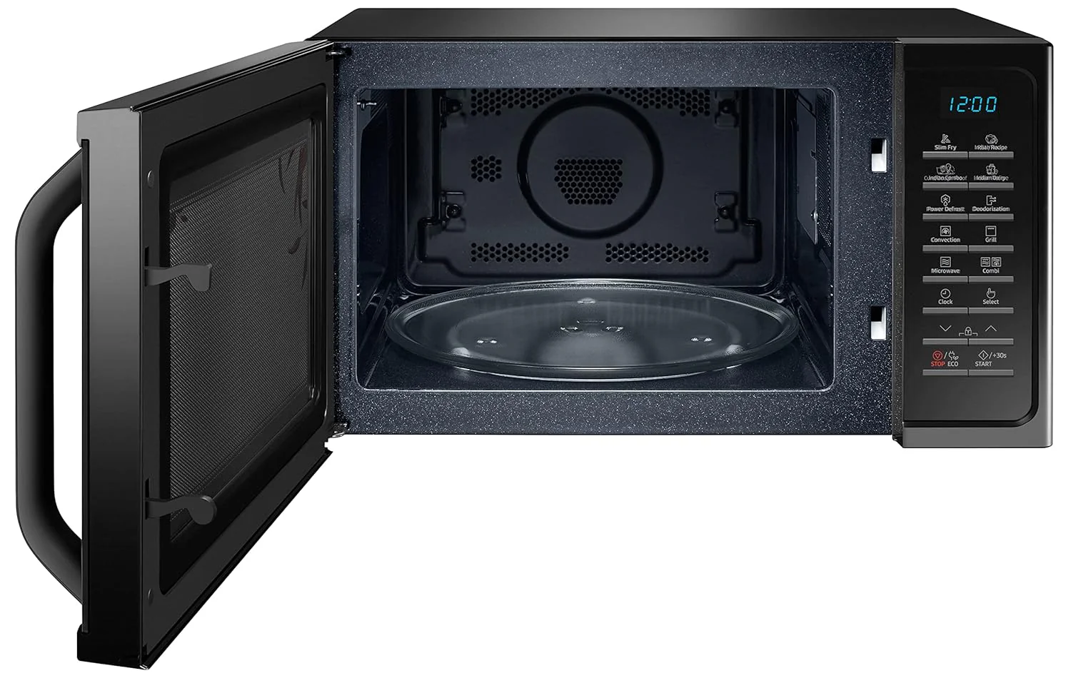 Samsung 28 L Convection Microwave Oven with SlimFry (MC28H5025VR/TL, Black Delight Red Pattern) - Image 4