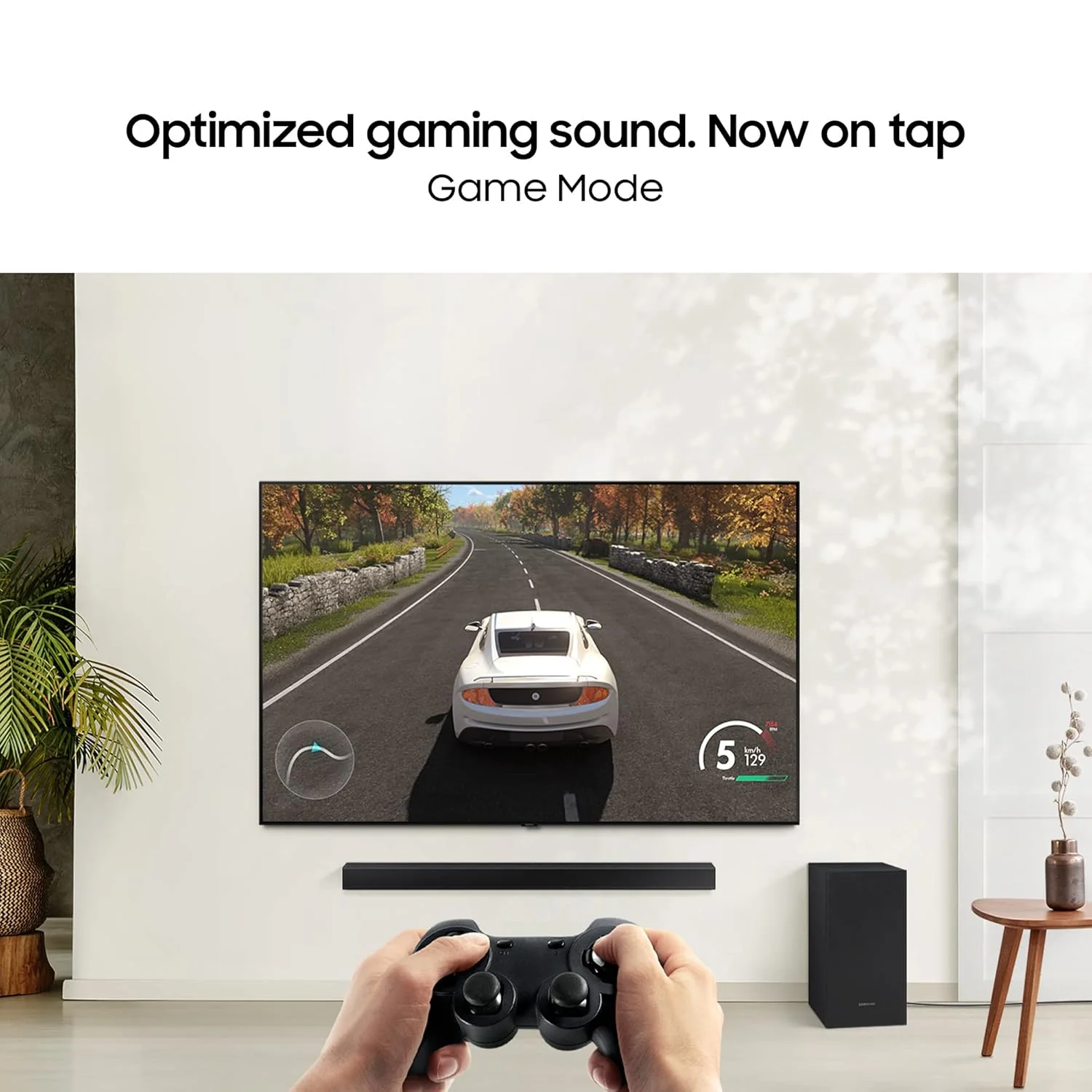 Samsung 300 W 2.1 ch Dolby Audio Soundbar, DTS Virtual:X, Surround Sound Expansion, Bluetooth, Optical in, USB, Wireless Subwoofer (HW-C450/XL, Black) - Image 5