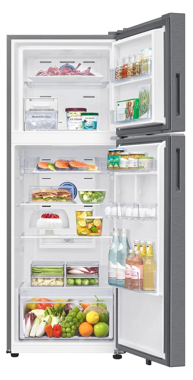 Samsung 330 L, 3 Star, Convertible 5-in-1, Digital Inverter, Frost Free Double Door, WiFi Enabled Bespoke AI Refrigerator (RT34DG5A4DSLHL, Real Steel, Silver - Image 2