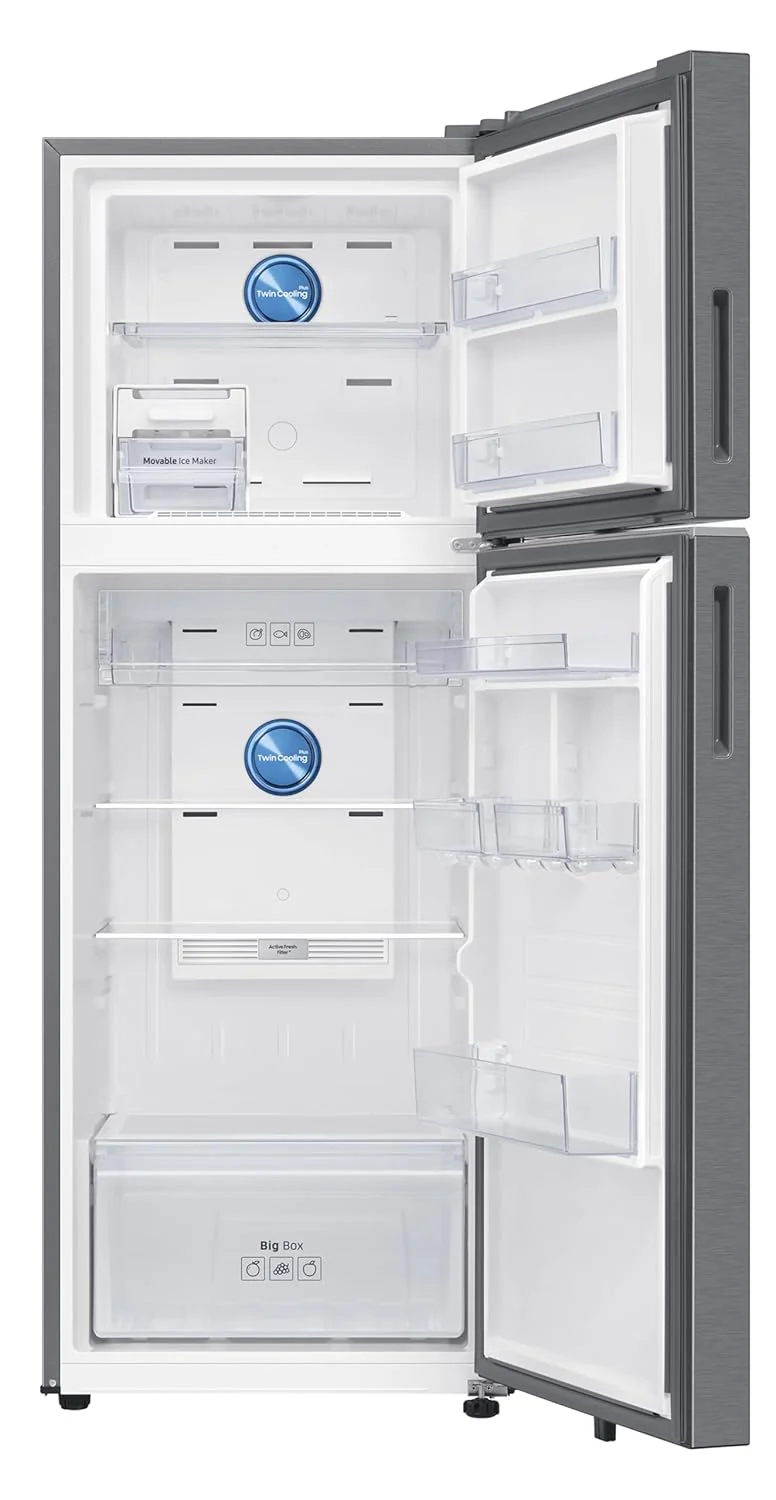 Samsung 330 L, 3 Star, Convertible 5-in-1, Digital Inverter, Frost Free Double Door, WiFi Enabled Bespoke AI Refrigerator (RT34DG5A4DSLHL, Real Steel, Silver - Image 7