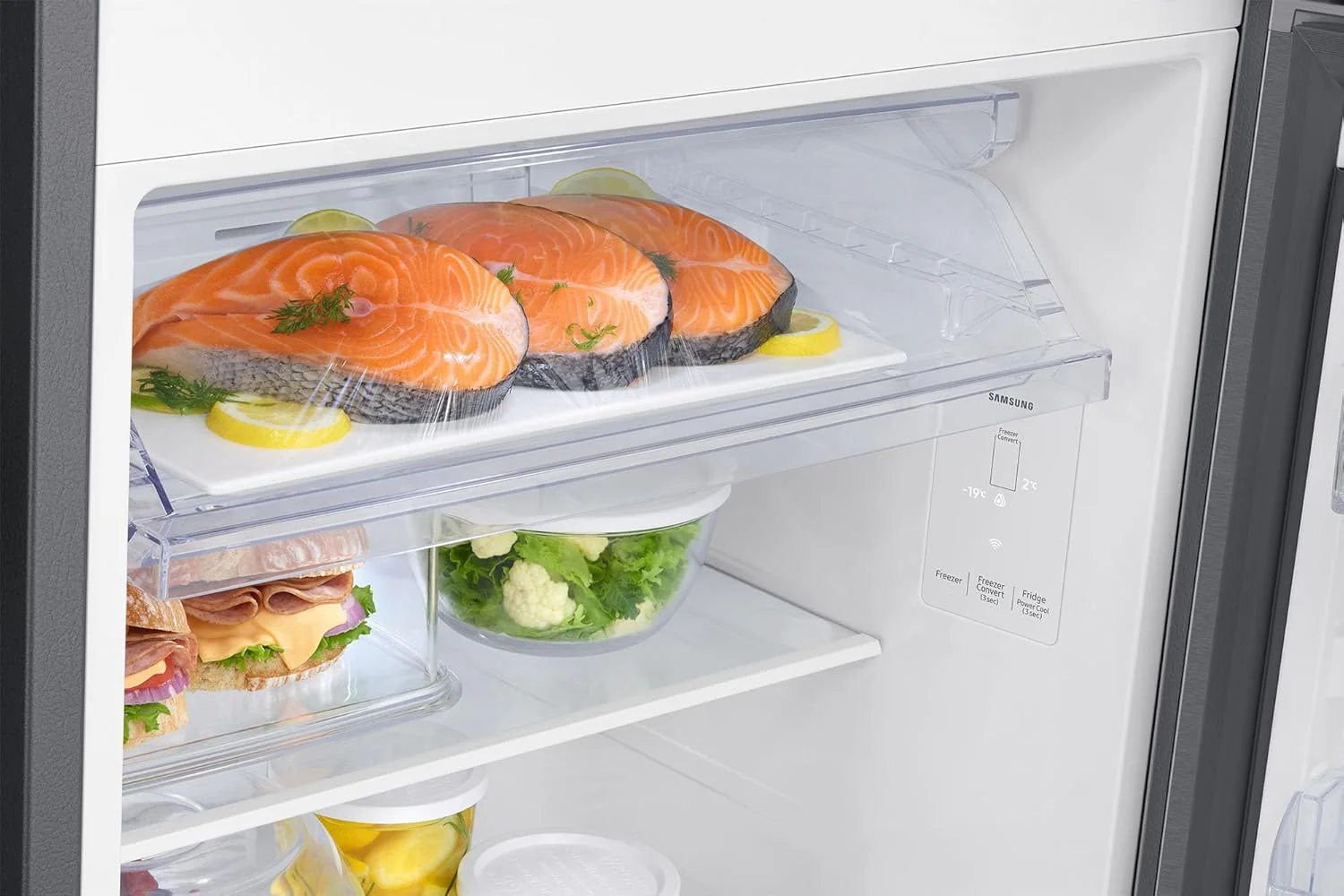 Samsung 350 L, 3 Star, Convertible 5-in-1, Digital Inverter, Frost Free Double Door, WiFi Enabled Bespoke AI Refrigerator (RT38DG5A4DSLHL, Real Steel, Silver) - Image 5