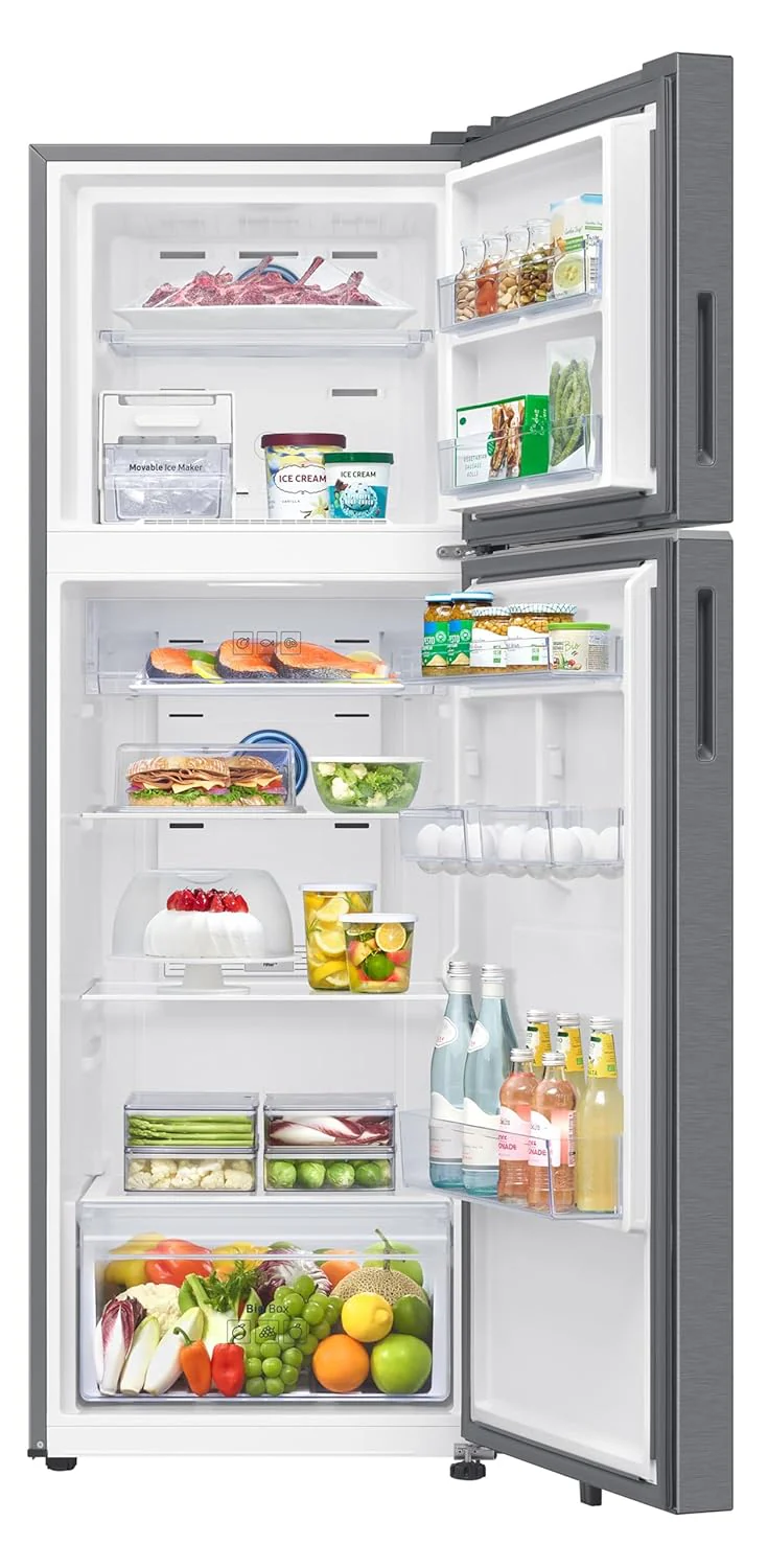 Samsung 350 L, 3 Star, Convertible 5-in-1, Digital Inverter, Frost Free Double Door, WiFi Enabled Bespoke AI Refrigerator (RT38DG5A4DSLHL, Real Steel, Silver) - Image 7