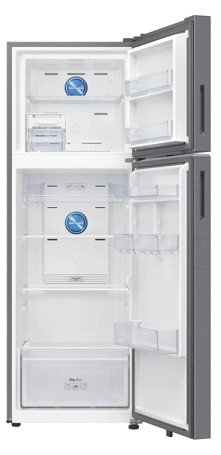 Samsung 350 L, 3 Star, Convertible 5-in-1, Digital Inverter, Frost Free Double Door, WiFi Enabled Bespoke AI Refrigerator (RT38DG5A4DSLHL, Real Steel, Silver) - Image 8