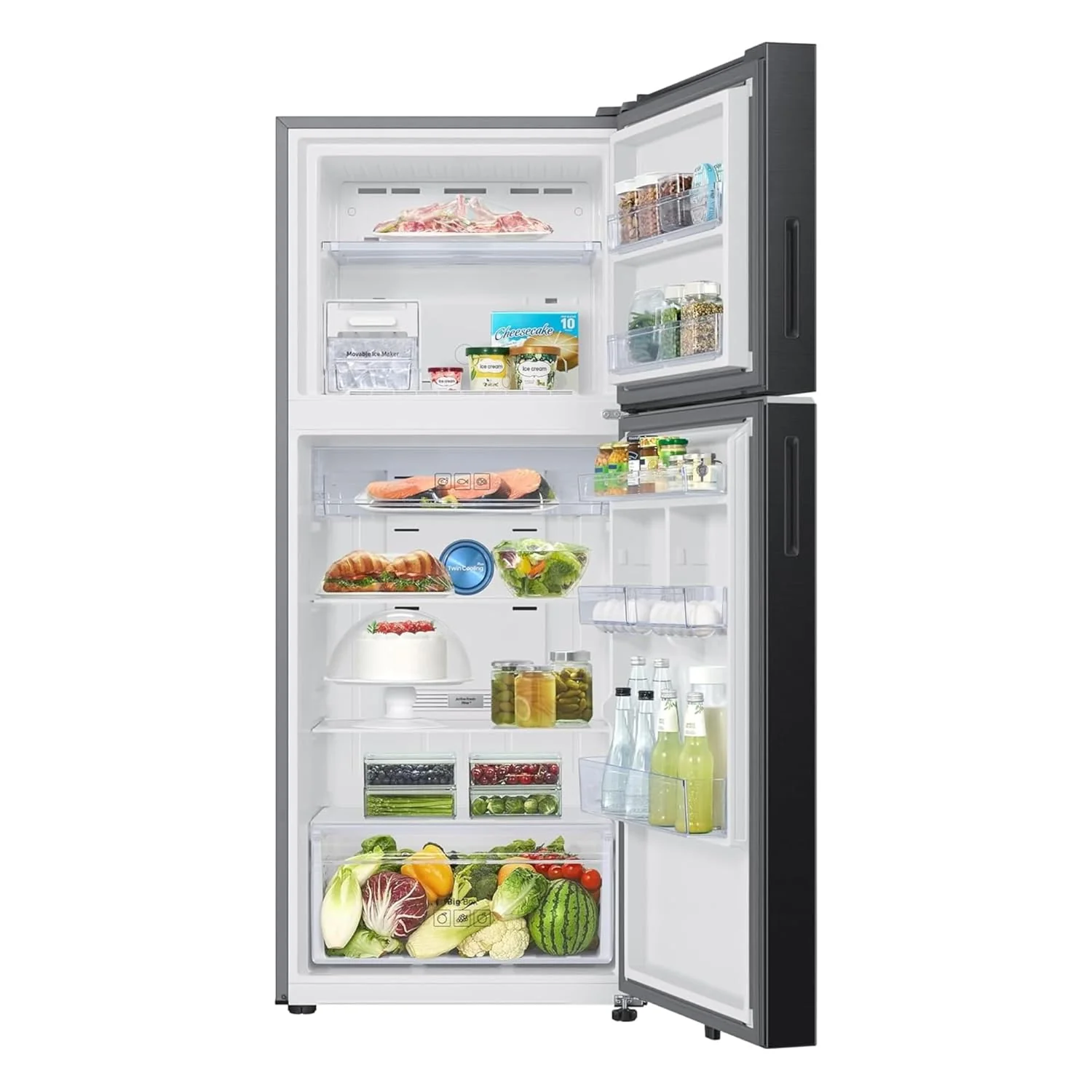 Samsung 396 L, 2 Star, Convertible 5-in-1, Digital Inverter, Frost Free Double Door, Bespoke AI WiFi Enabled Refrigerator (RT41DG6A2BB1, Black Matte, 2025 Model) - Image 5