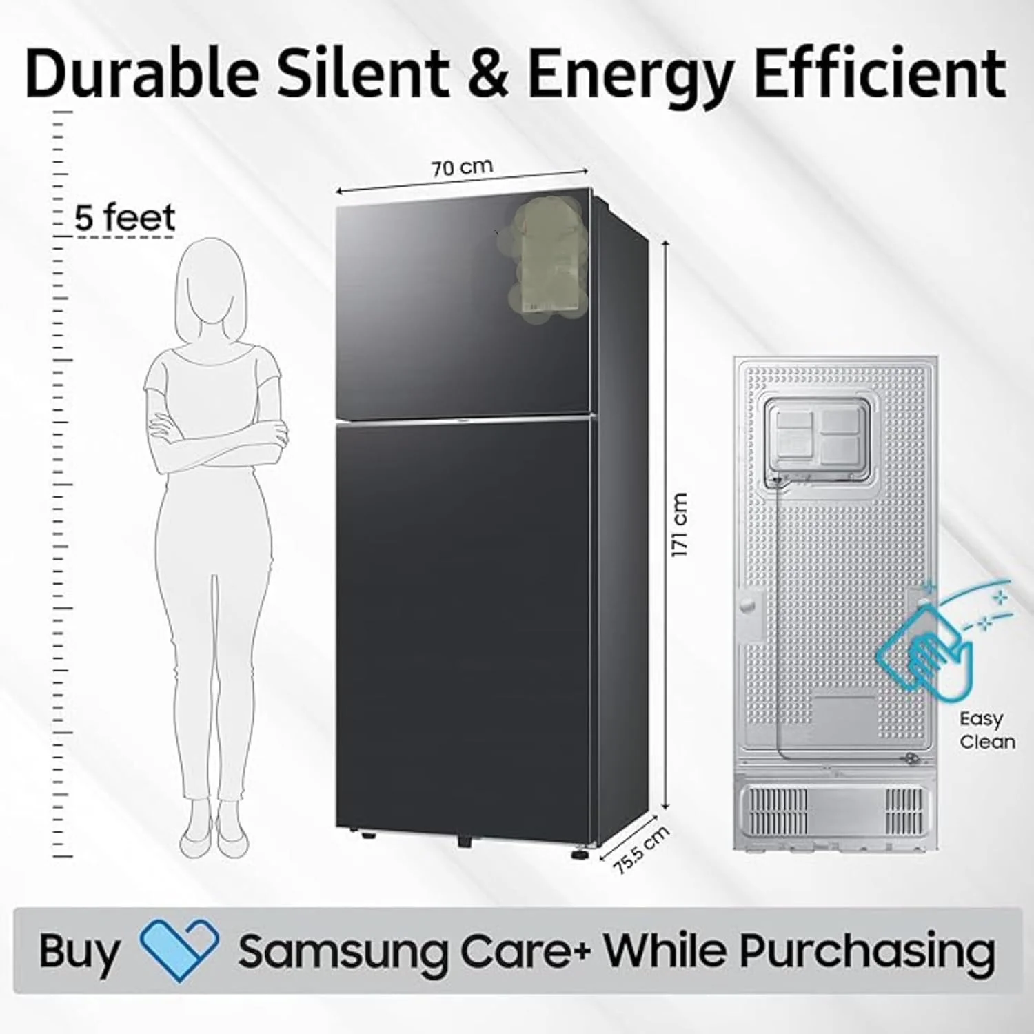 Samsung 396 L, 2 Star, Convertible 5-in-1, Digital Inverter, Frost Free Double Door, Bespoke AI WiFi Enabled Refrigerator (RT41DG6A2BB1, Black Matte, 2025 Model) - Image 8